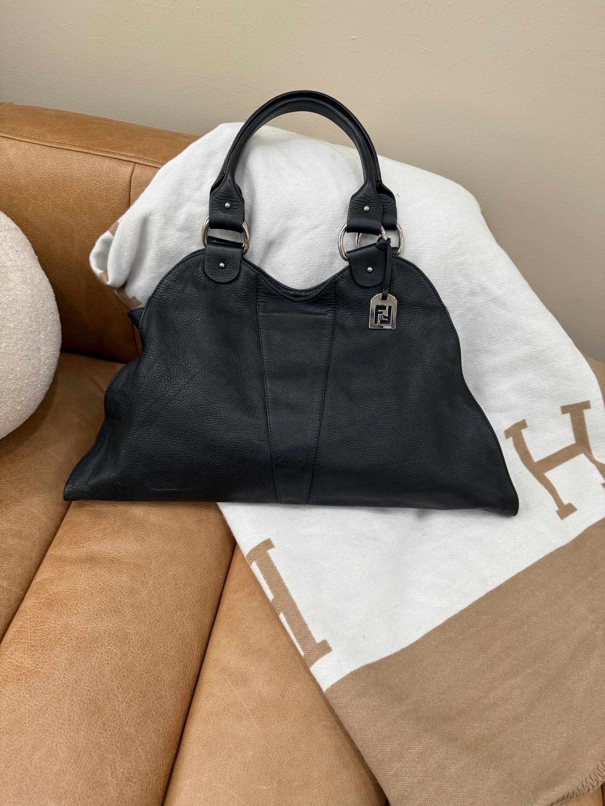 Fendi Black Devil Trapezio Bag