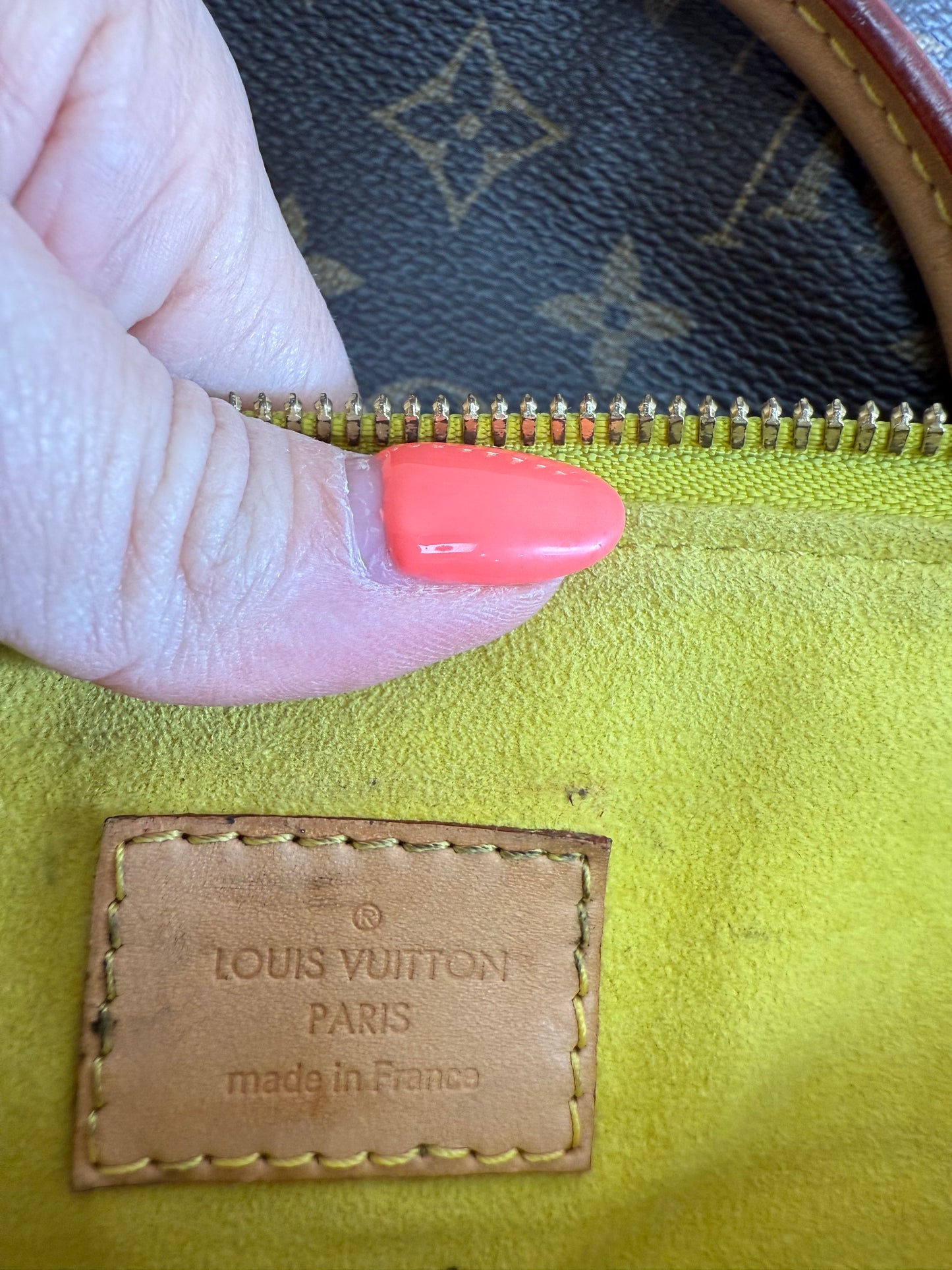 Louis Vuitton Monogram Yellow Trim Pallas Bag