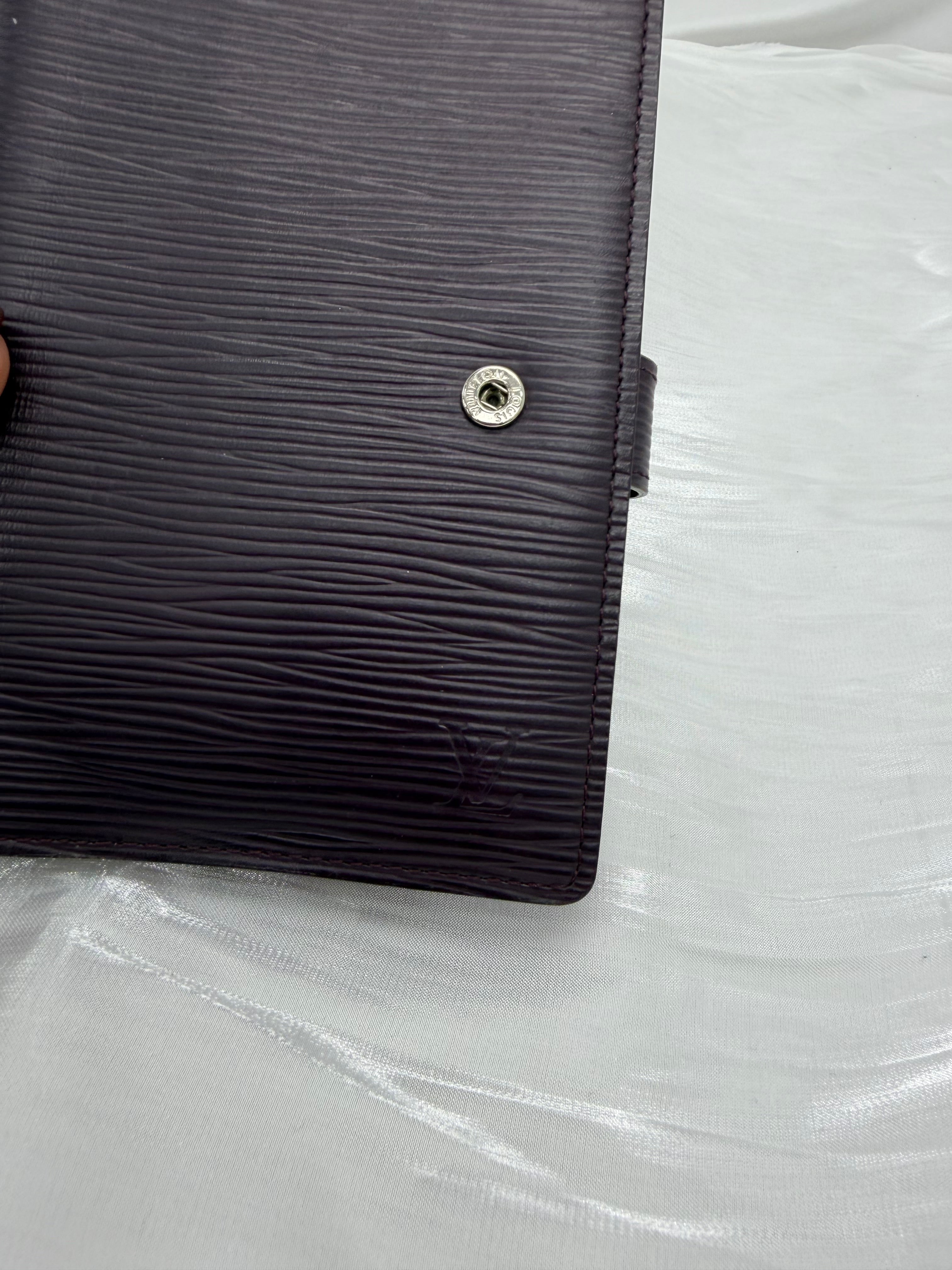 Louis Vuitton Dark Plum Epi Leather Passport Agenda PM