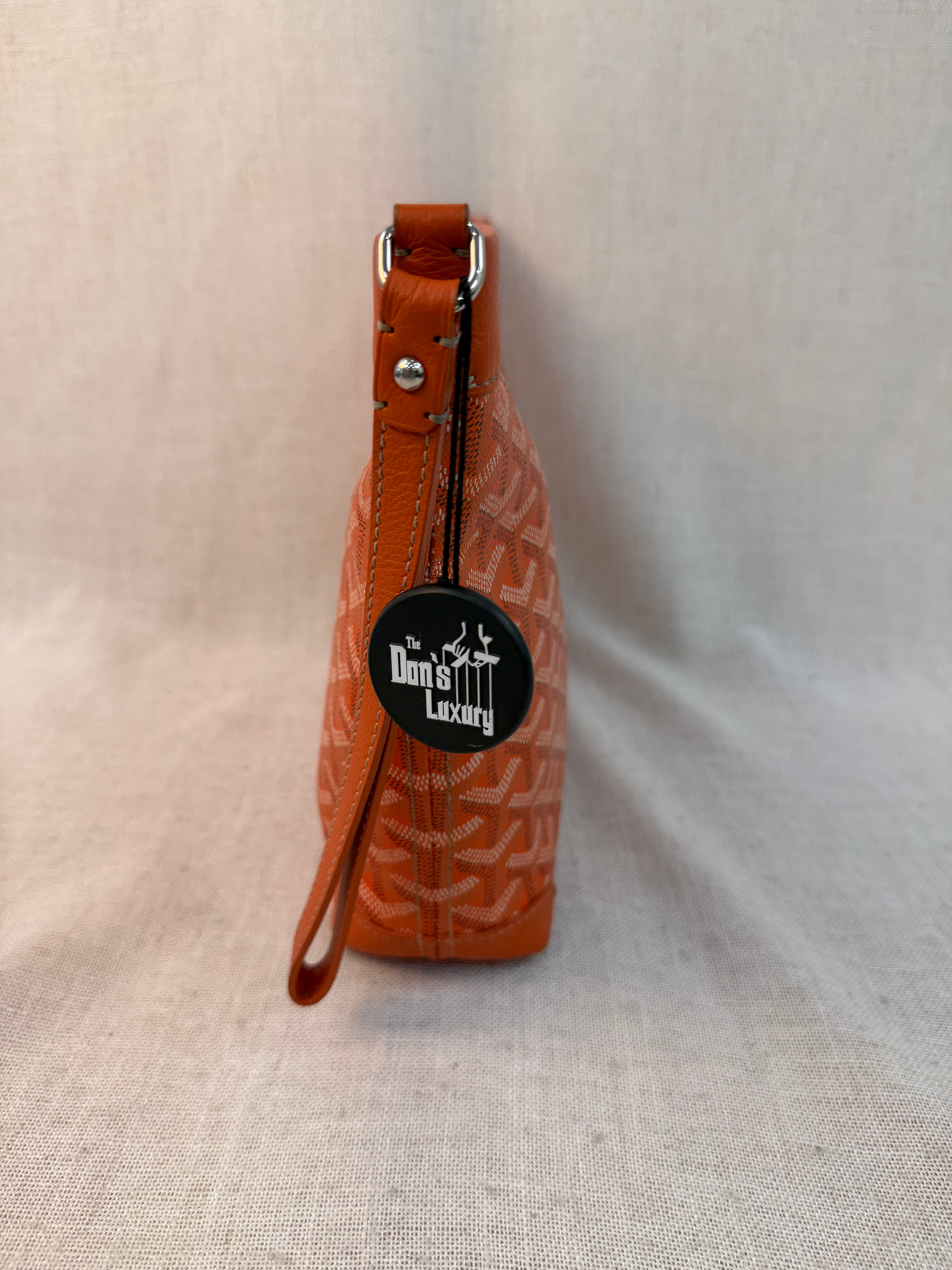 Goyard Orange Goyardine Conti Pouch