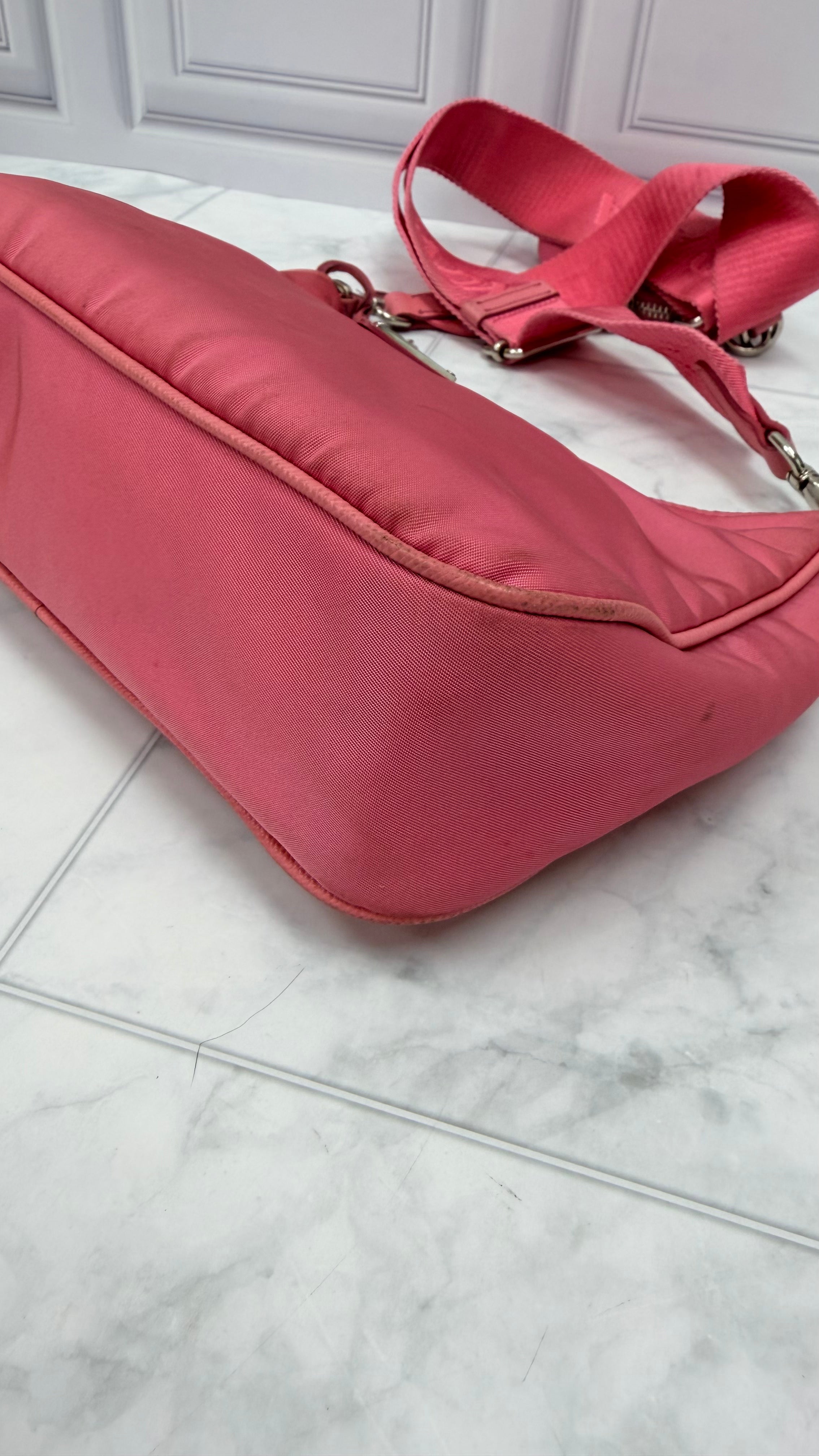 Prada Pink Nylon Re-Edition Crossbody Bag
