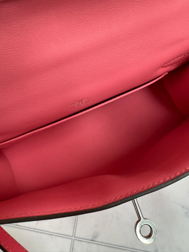 LIKE NEW - Hermes Pink Leather Kelly Pochette