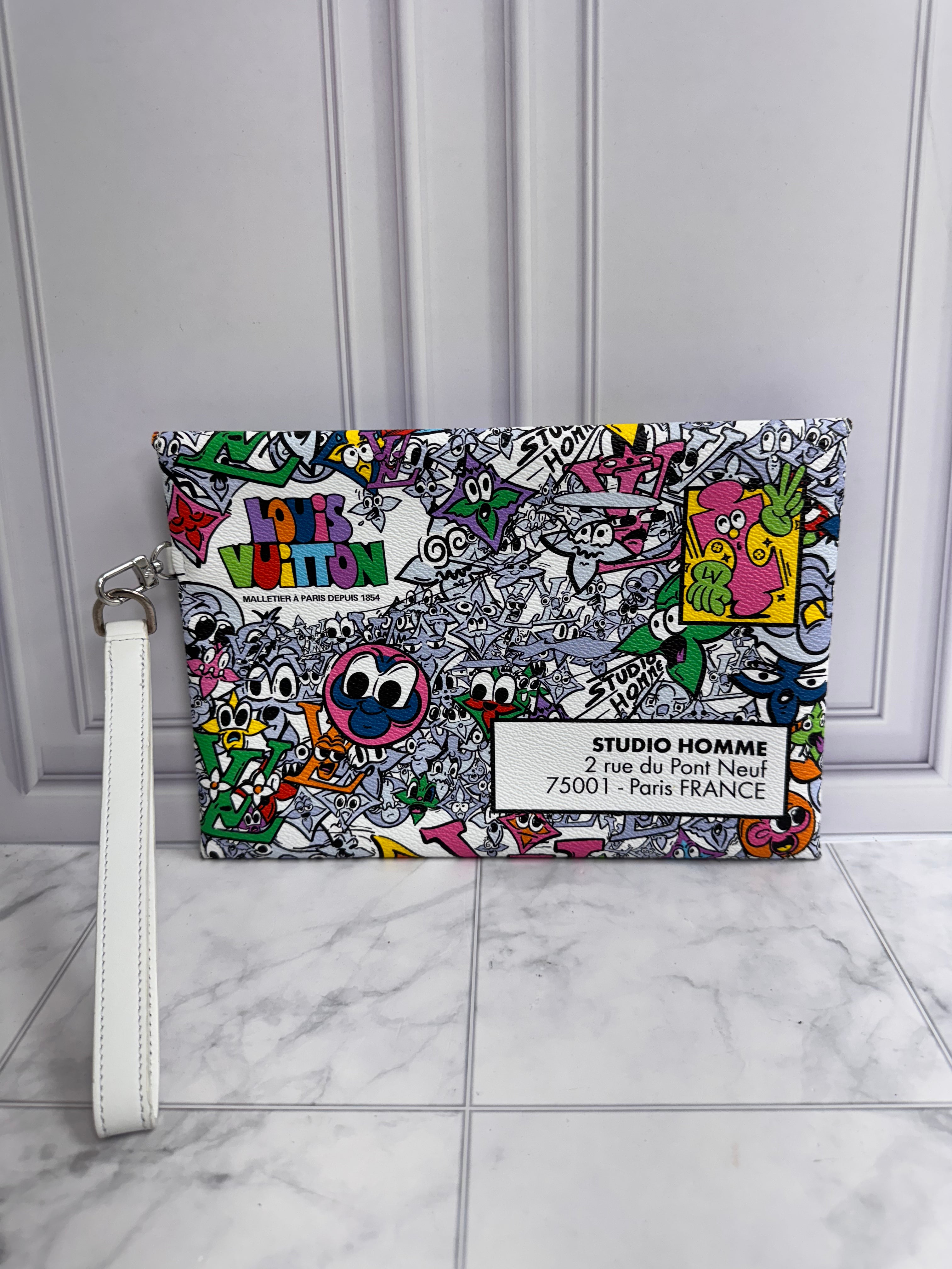 LIKE NEW - Louis Vuitton Multicolor Monogram Comics Large Envelope Pouch