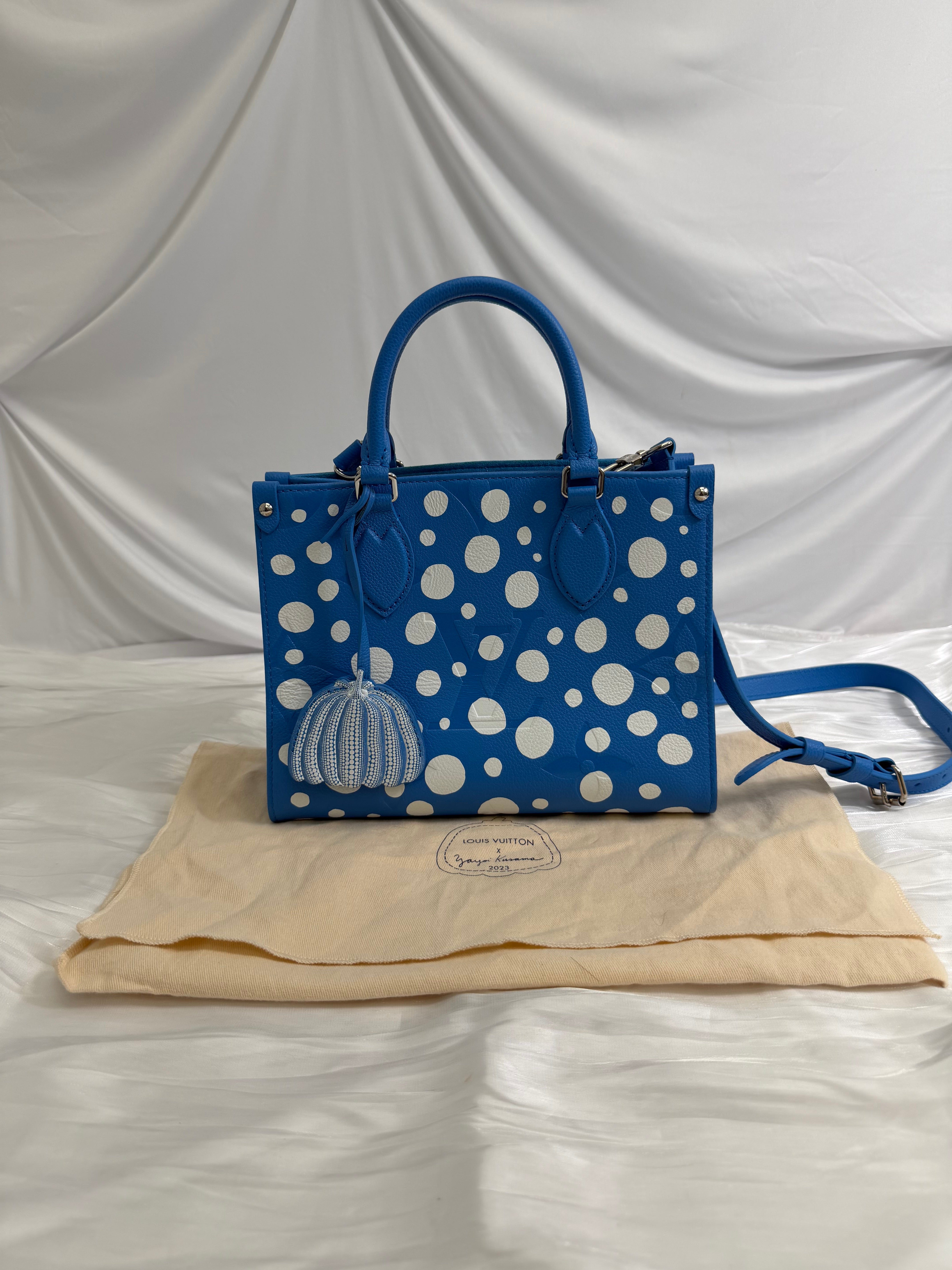 BRAND NEW Louis Vuitton X Yayoi Kusama Blue Infinity Dots On The Go PM