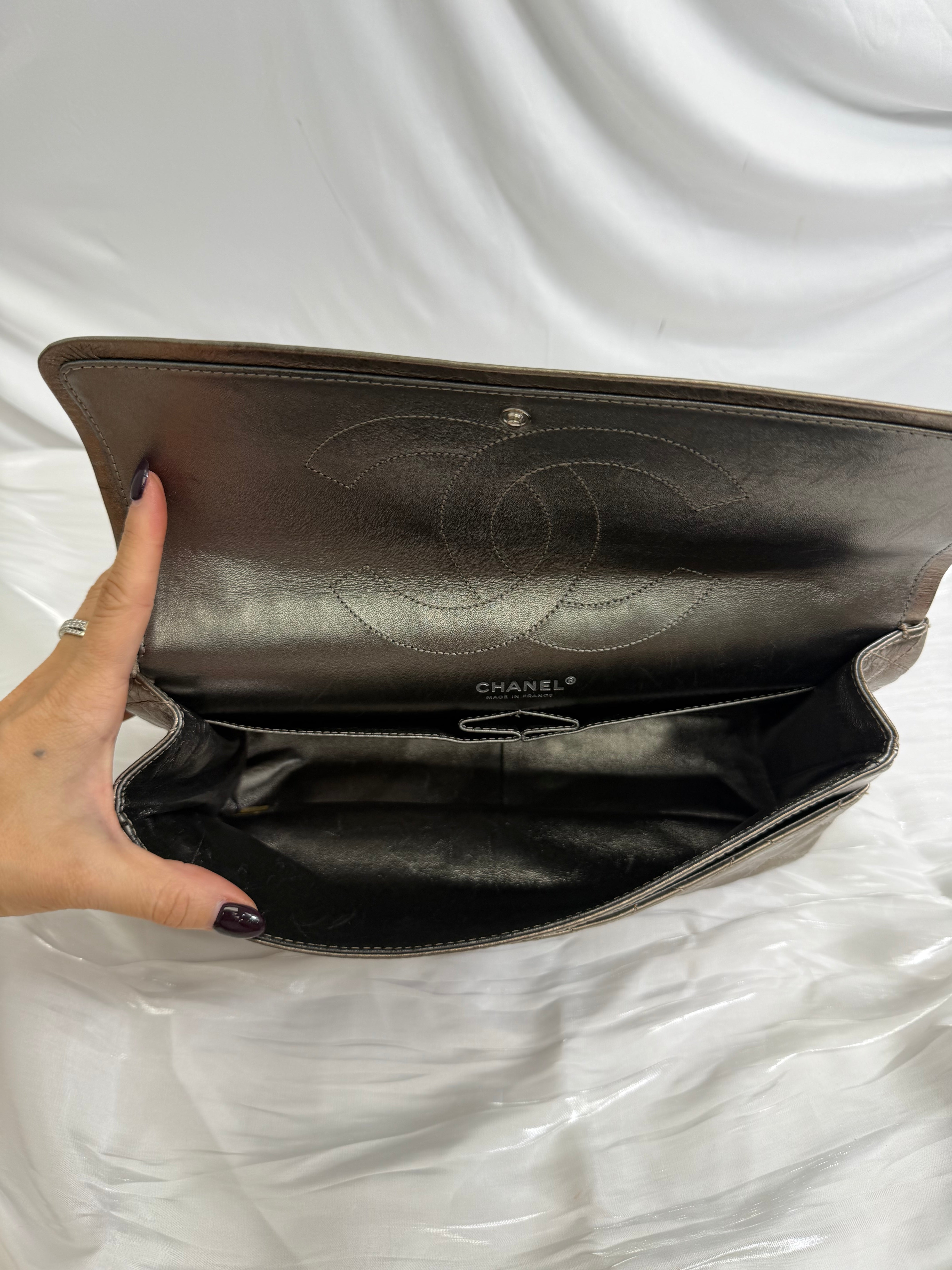 Chanel Metallic Bronze Aged Calfskin 2.55 Reissue Flap Bag