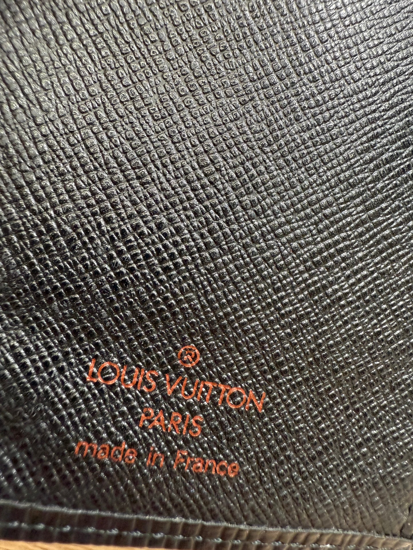 Louis Vuitton Black Epi Long French Wallet