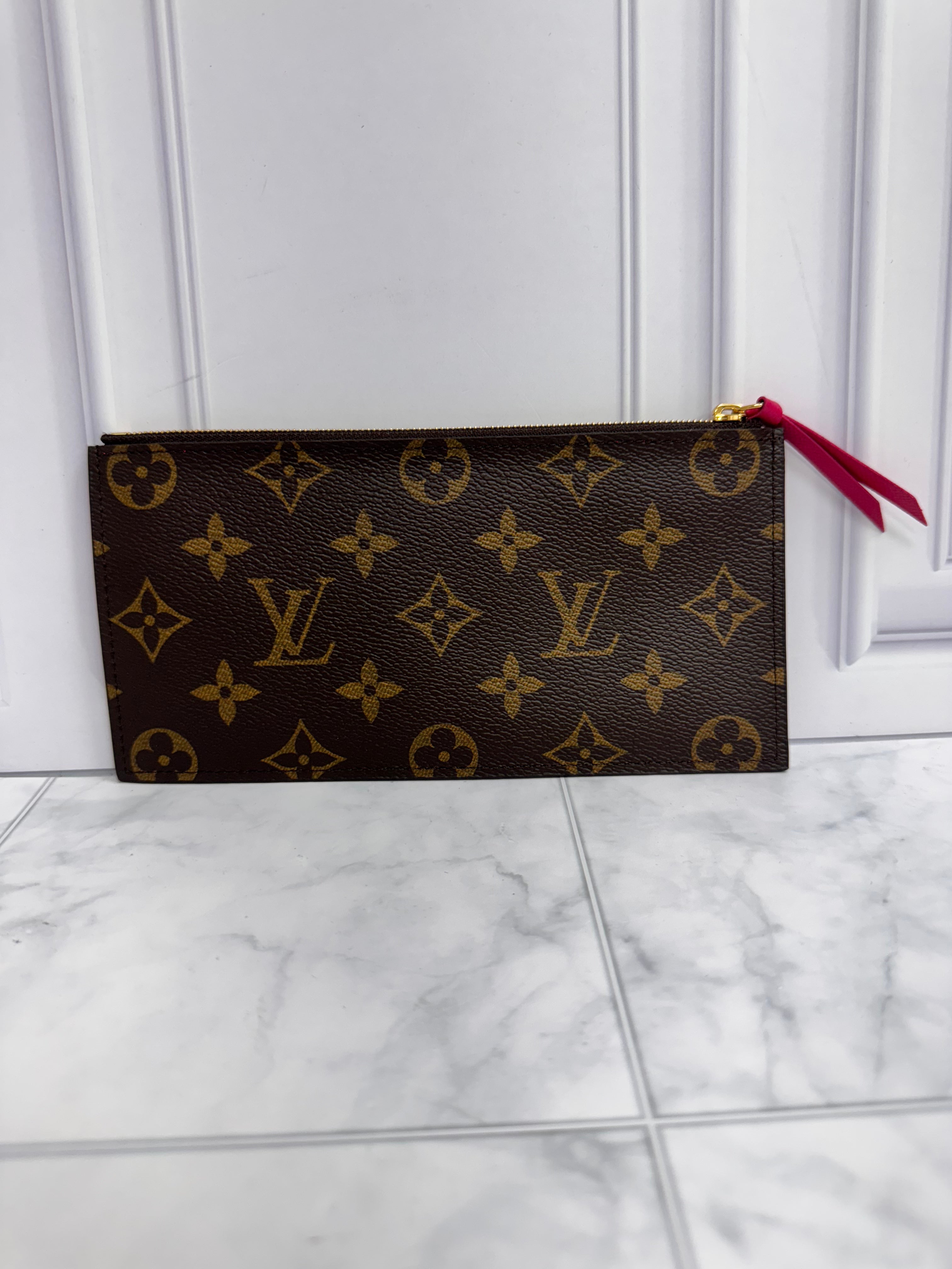LIKE NEW - Louis Vuitton Monogram & Hot Pink Zip Wallet Insert