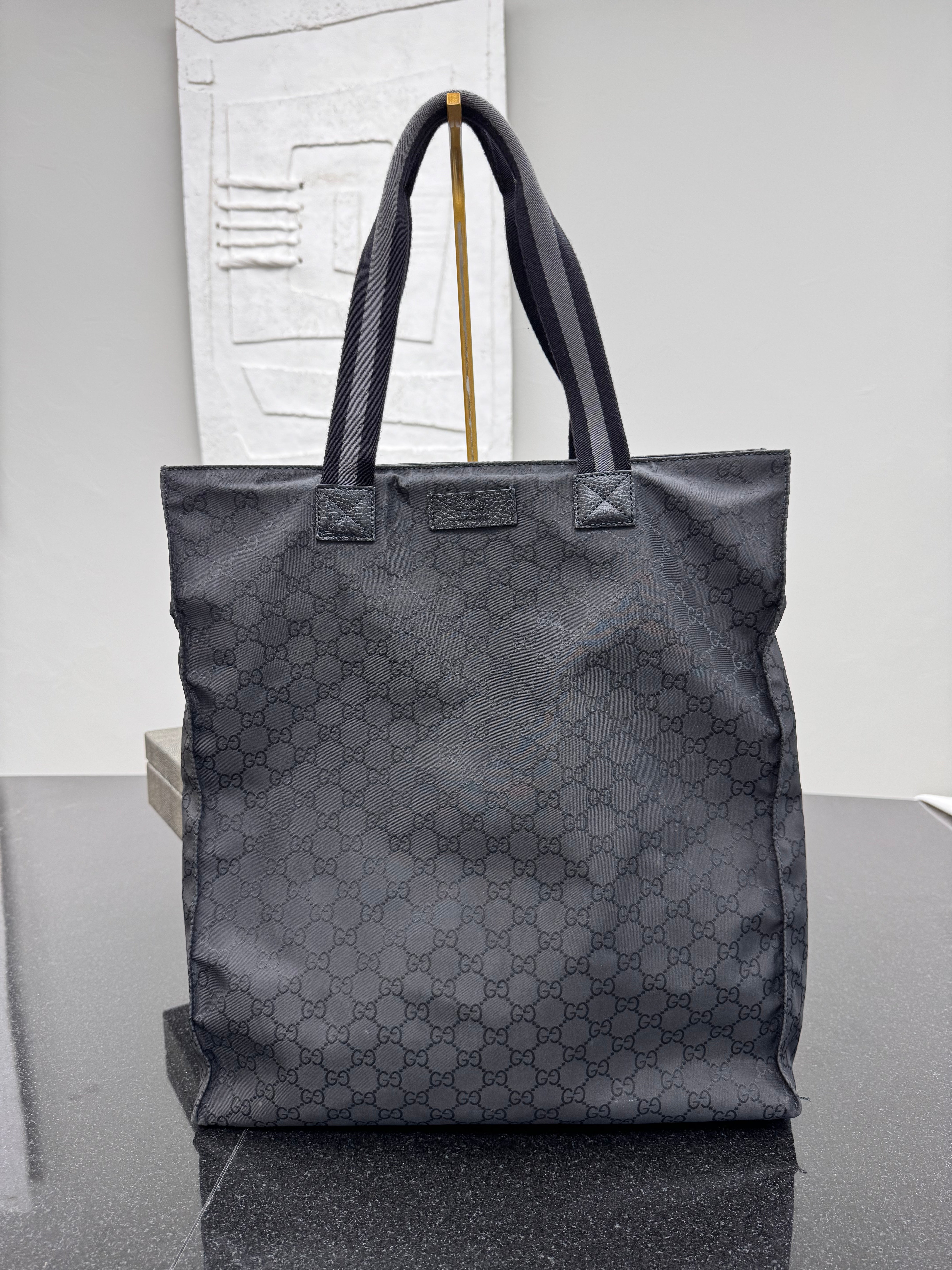 *DONS PRE DROP* Gucci Black Nylon GG Monogram Tote Bag