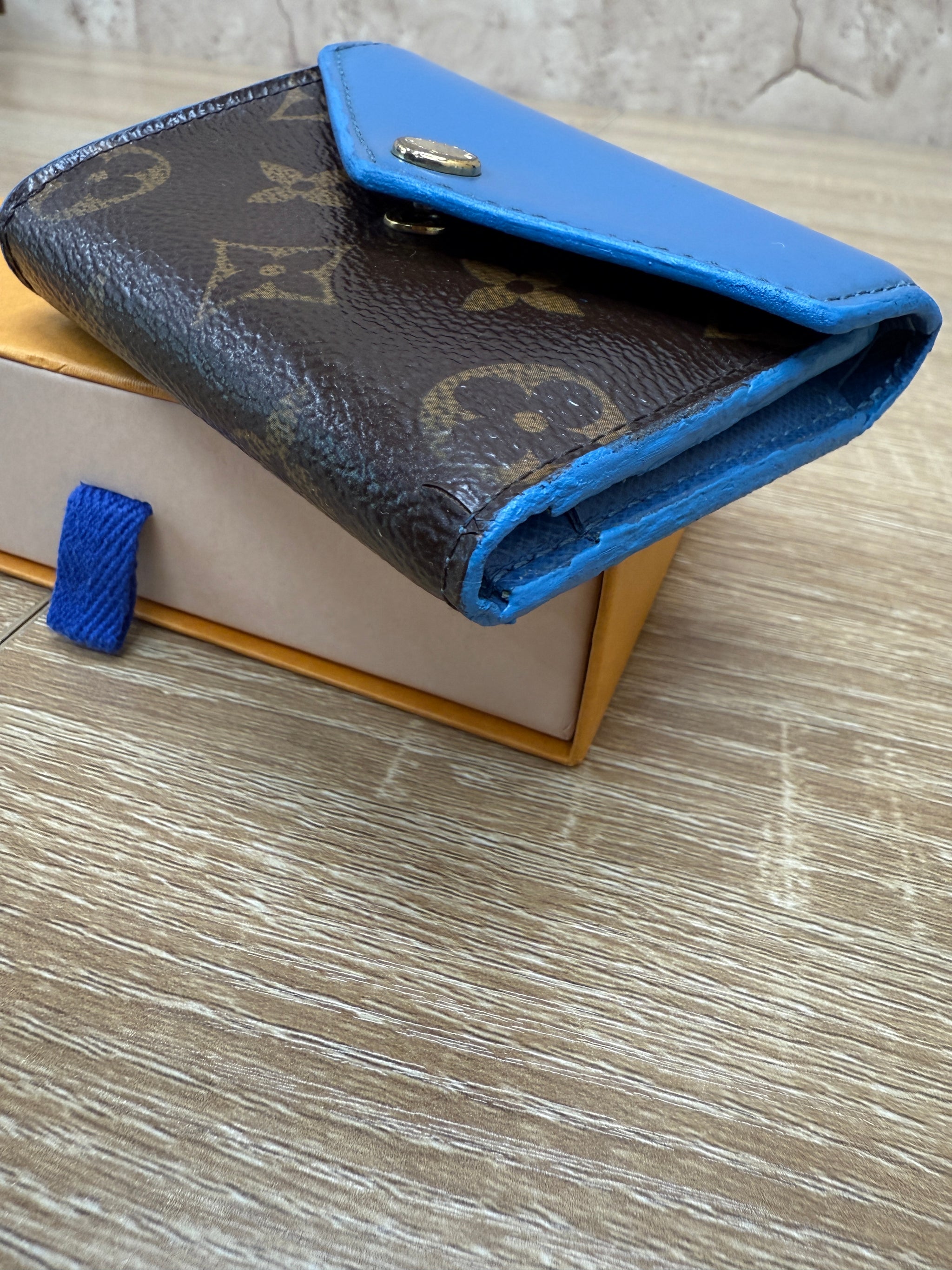 Louis Vuitton Monogram & Blue Jean Zoe Wallet