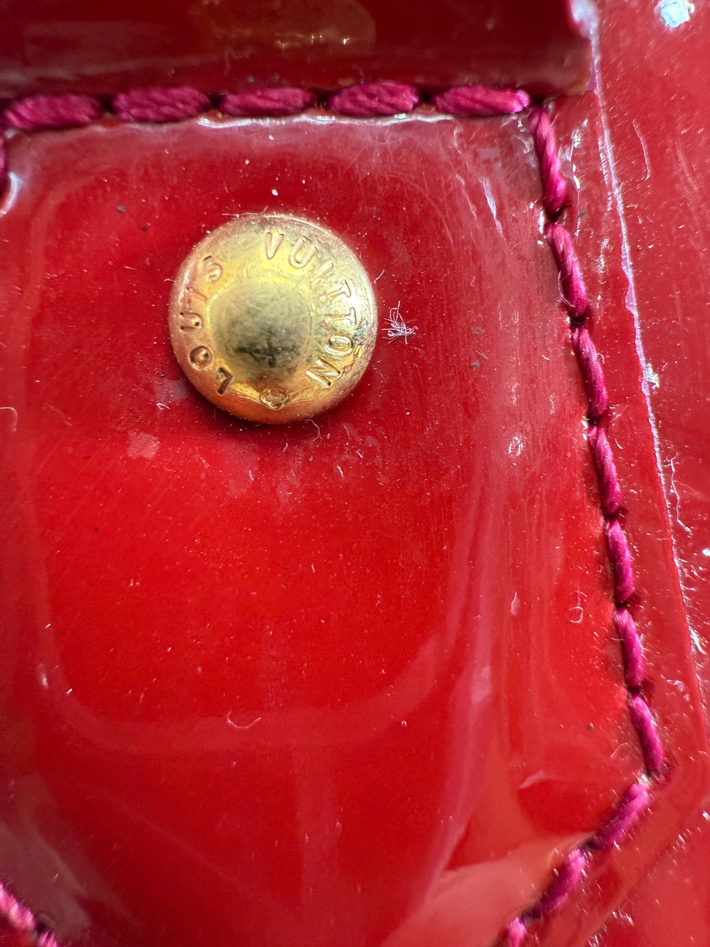 Louis Vuitton Red Vernis Patent Leather Alma BB