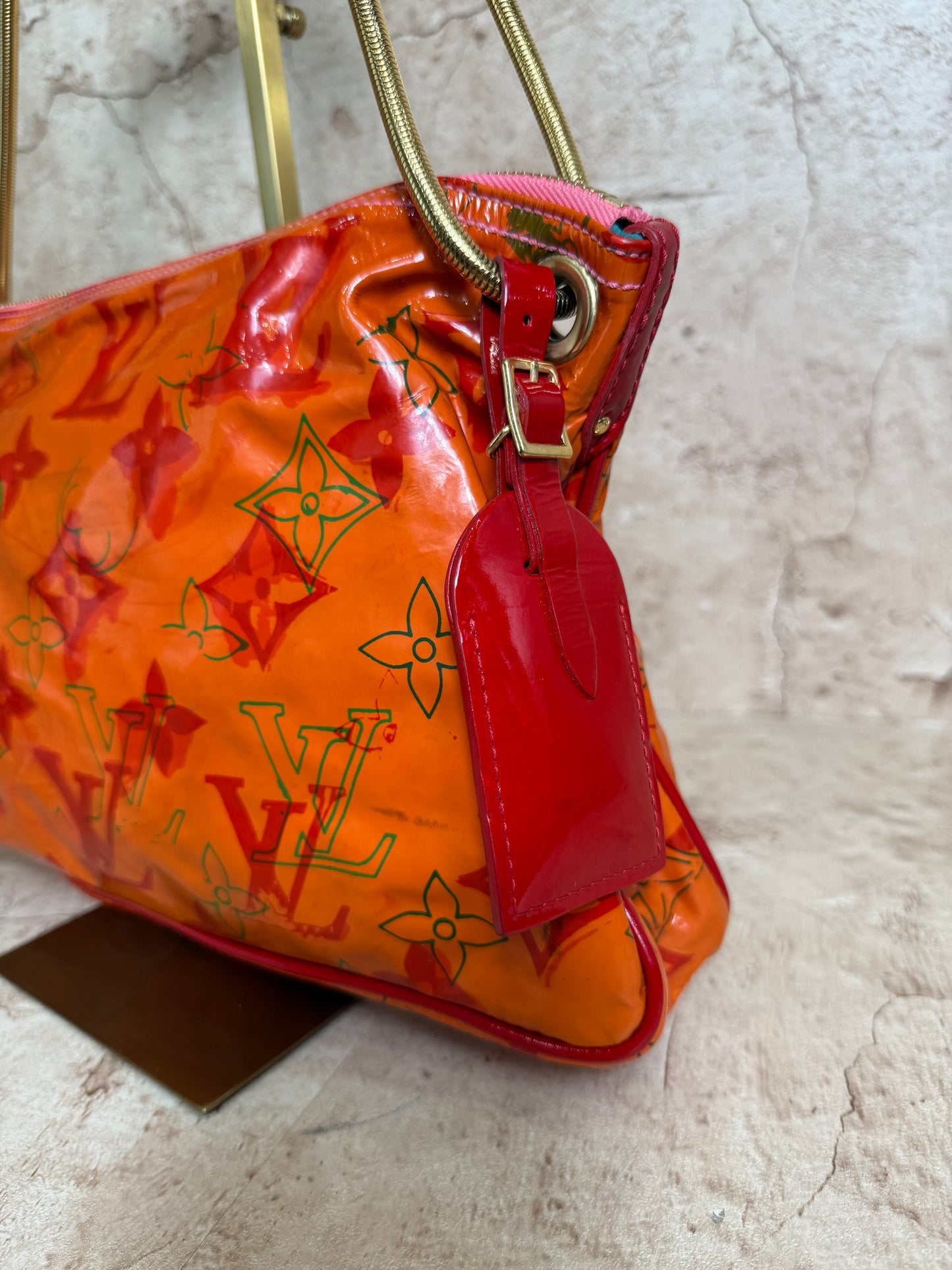 Louis Vuitton X Richard Prince Limited Edition Watercolor Patent Shoulder Bag