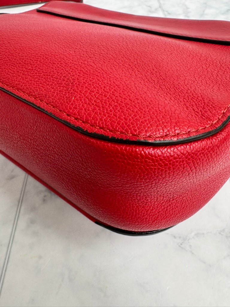 Louis Vuitton Red Monogram Leather Very Messenger Bag