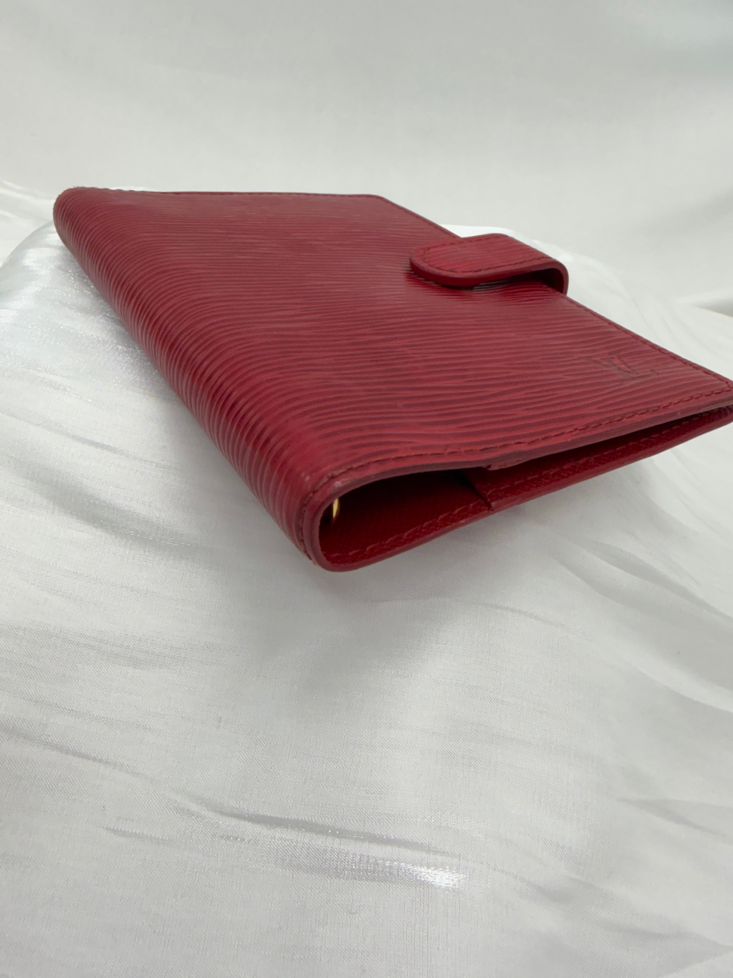 Louis Vuitton Red Epi Leather Passport Agenda PM