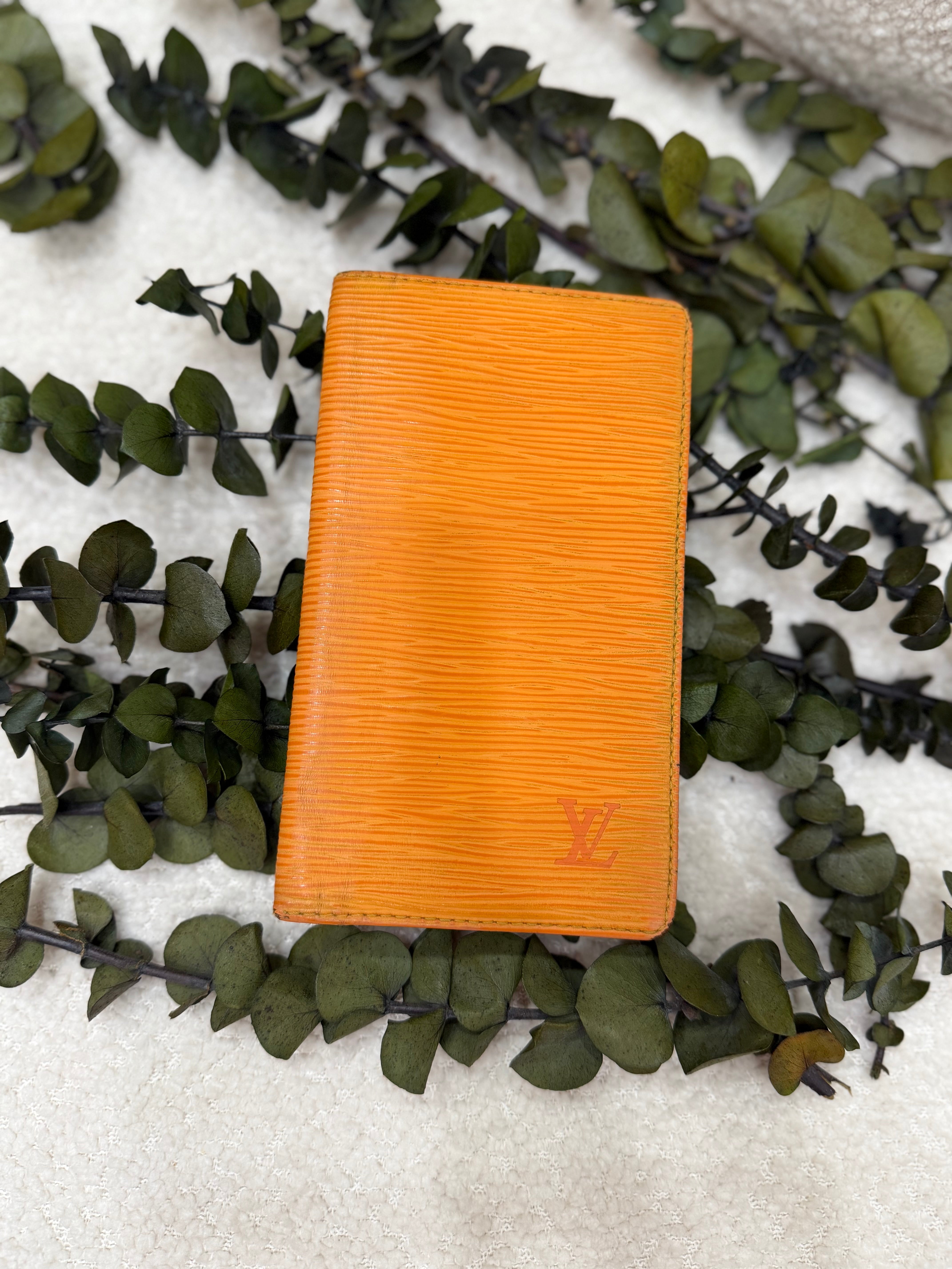 Louis Vuitton Orange Epi Long Wallet