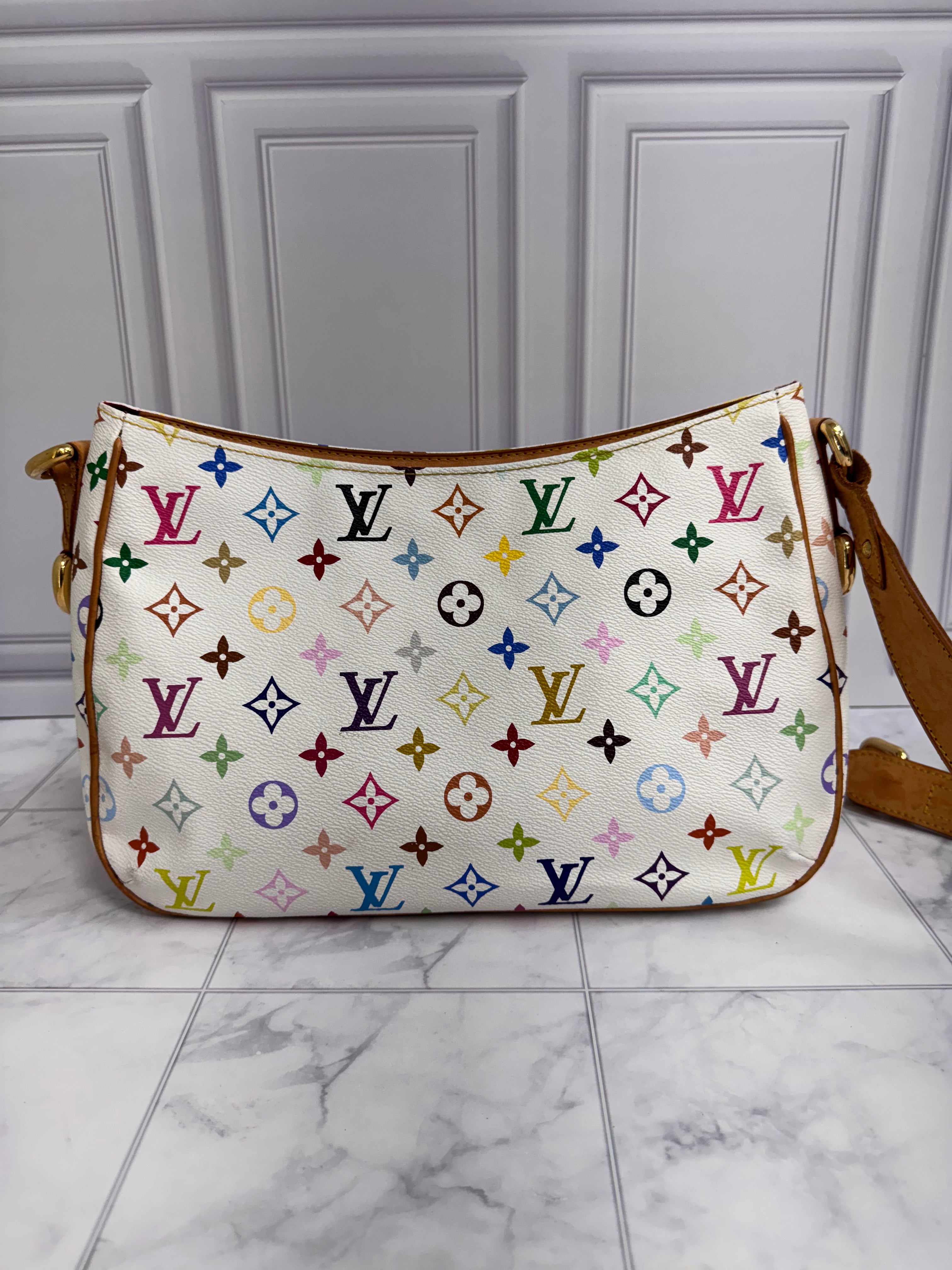 Louis Vuitton White Multicolor Monogram Lodge Handbag GM