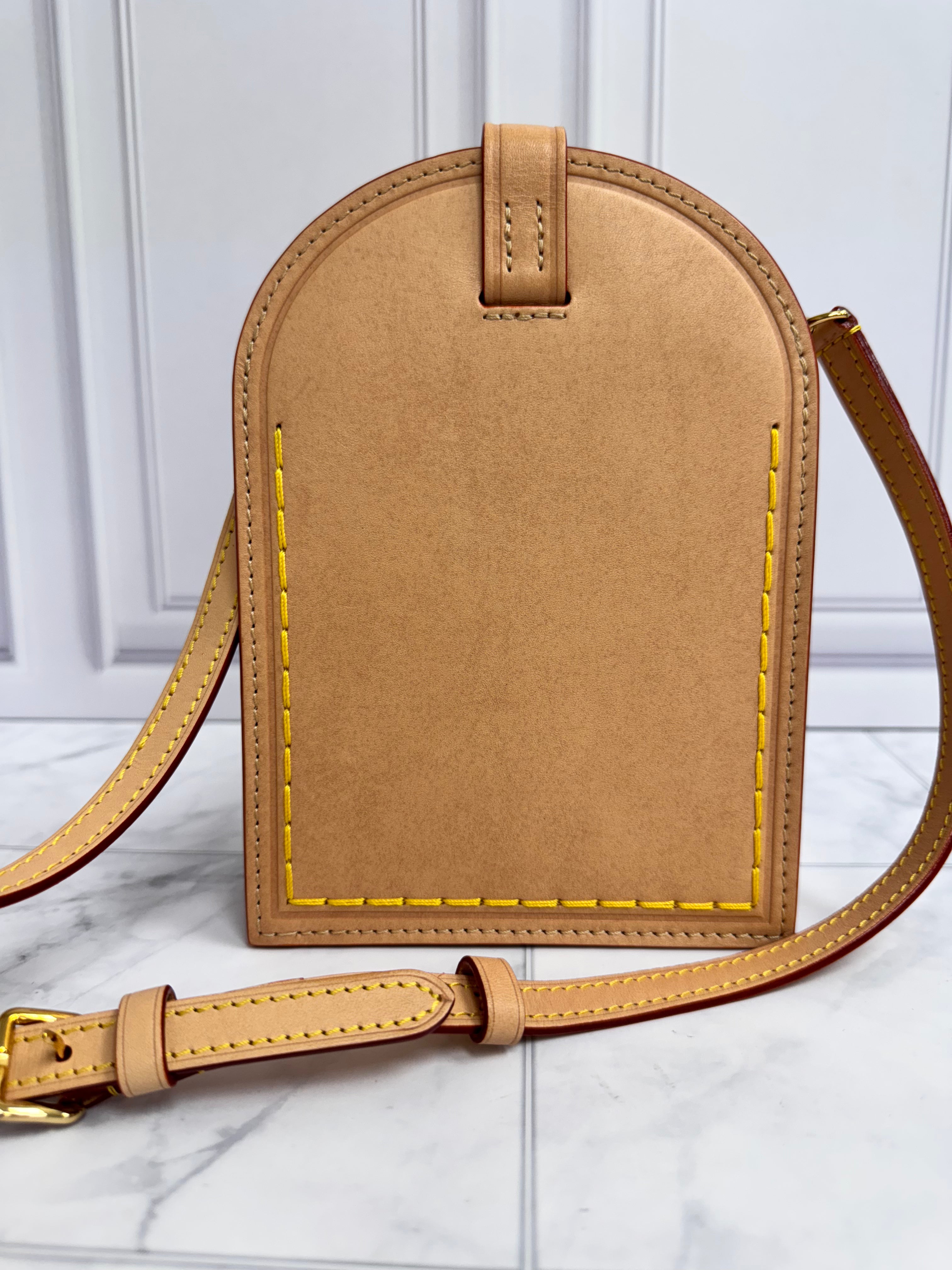Louis Vuitton Natural Vachetta Leather Name Tag Crossbody Bag