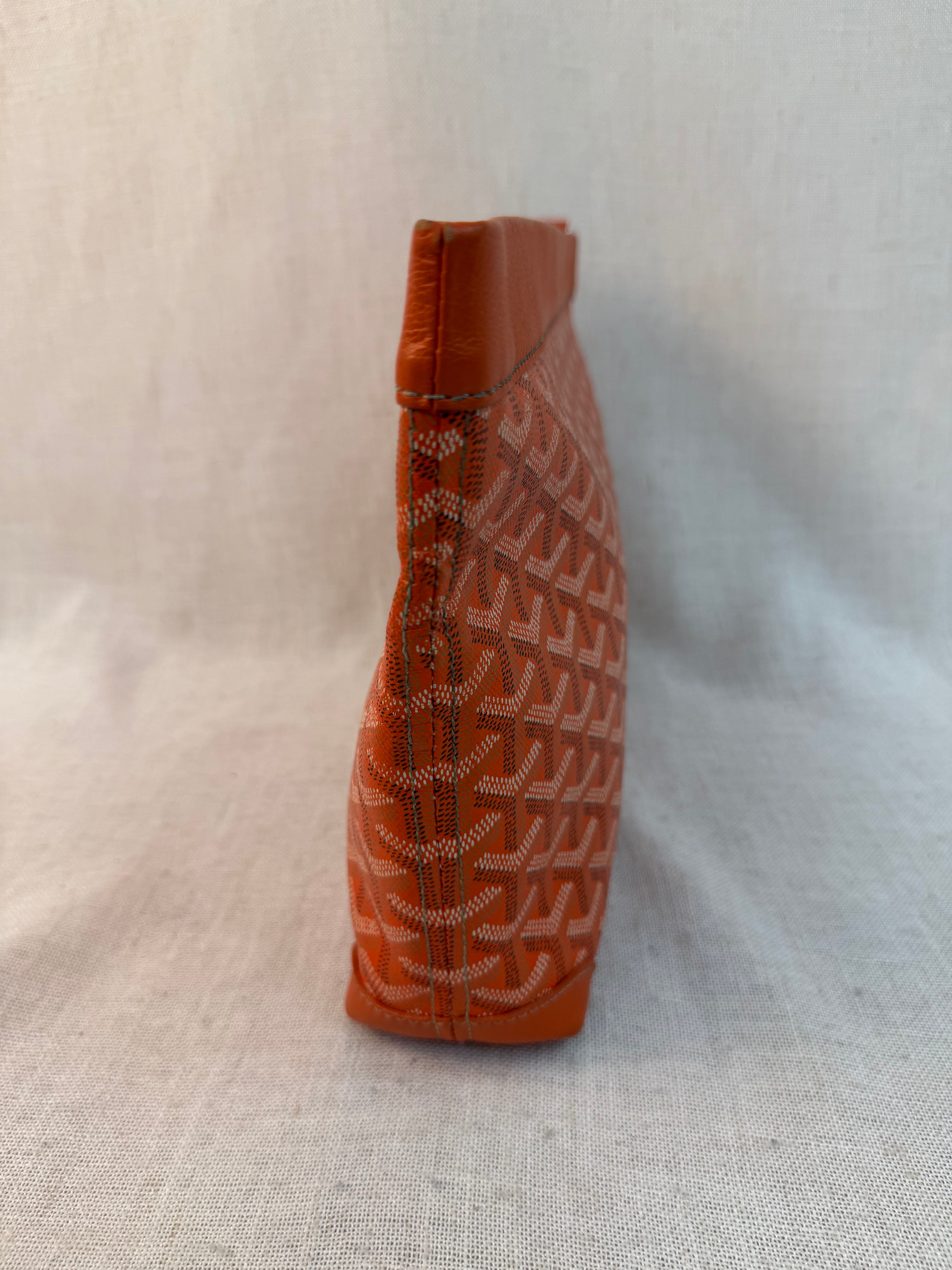 Goyard Orange Goyardine Conti Pouch