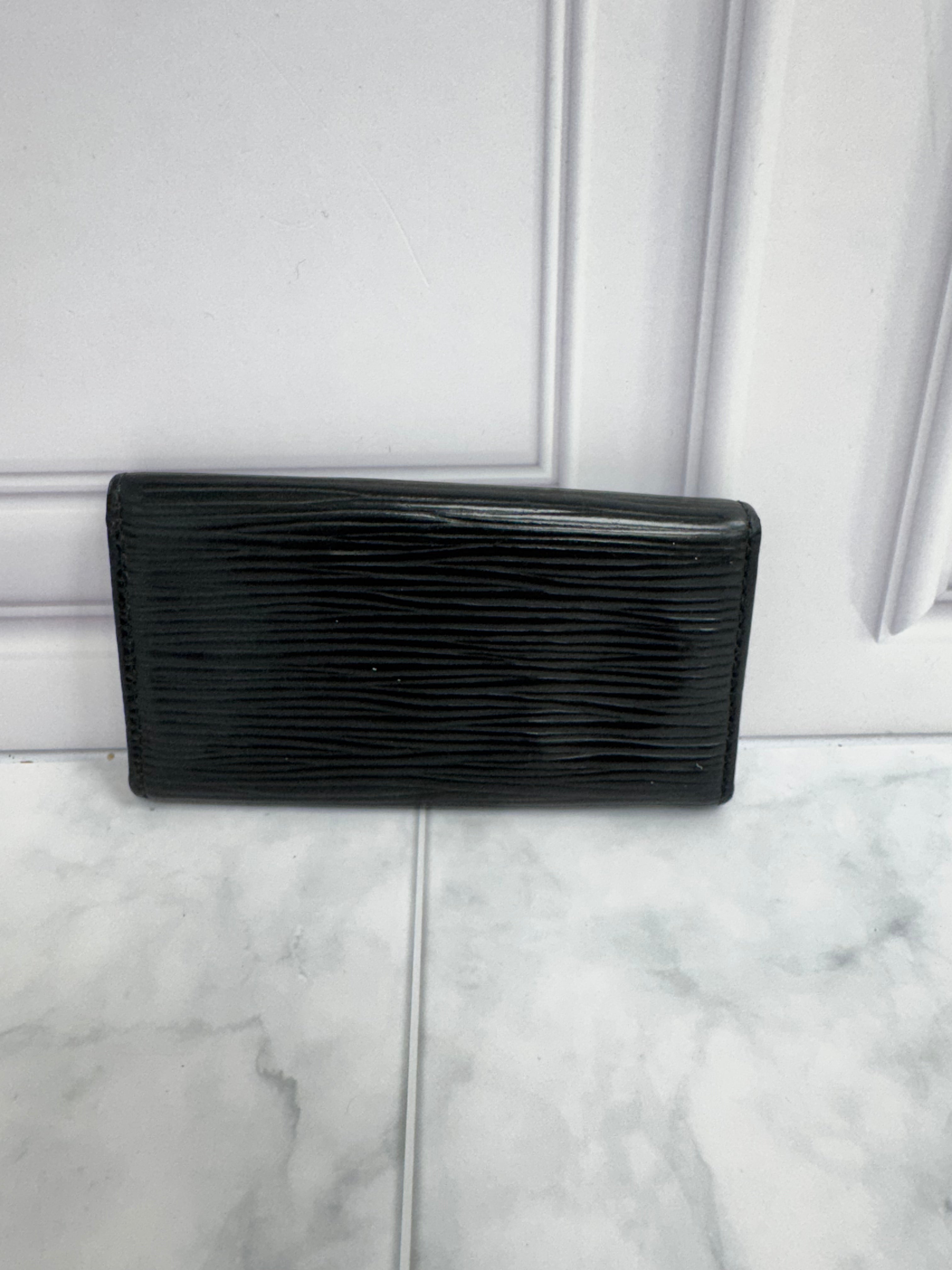 Louis Vuitton Black Epi Leather 4 Key Holder