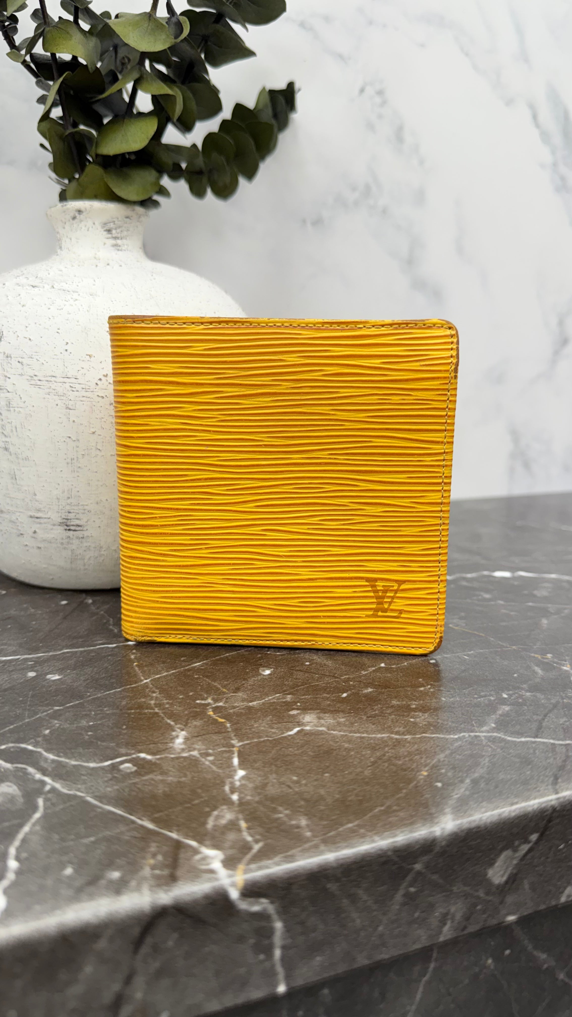 Louis Vuitton Yellow Epi Marco Bifold