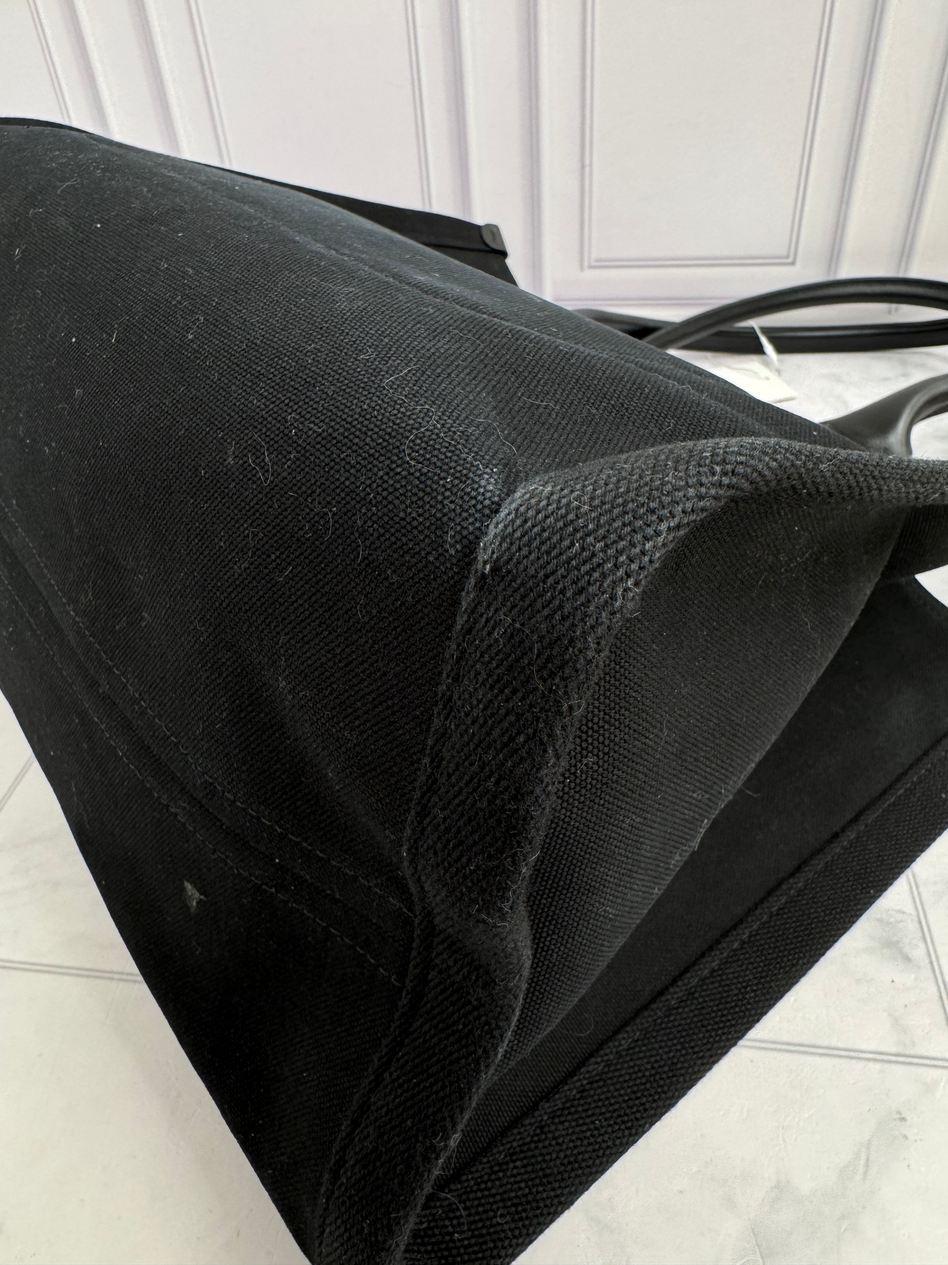 Christian Louboutin Black Canvas Large Tote Bag
