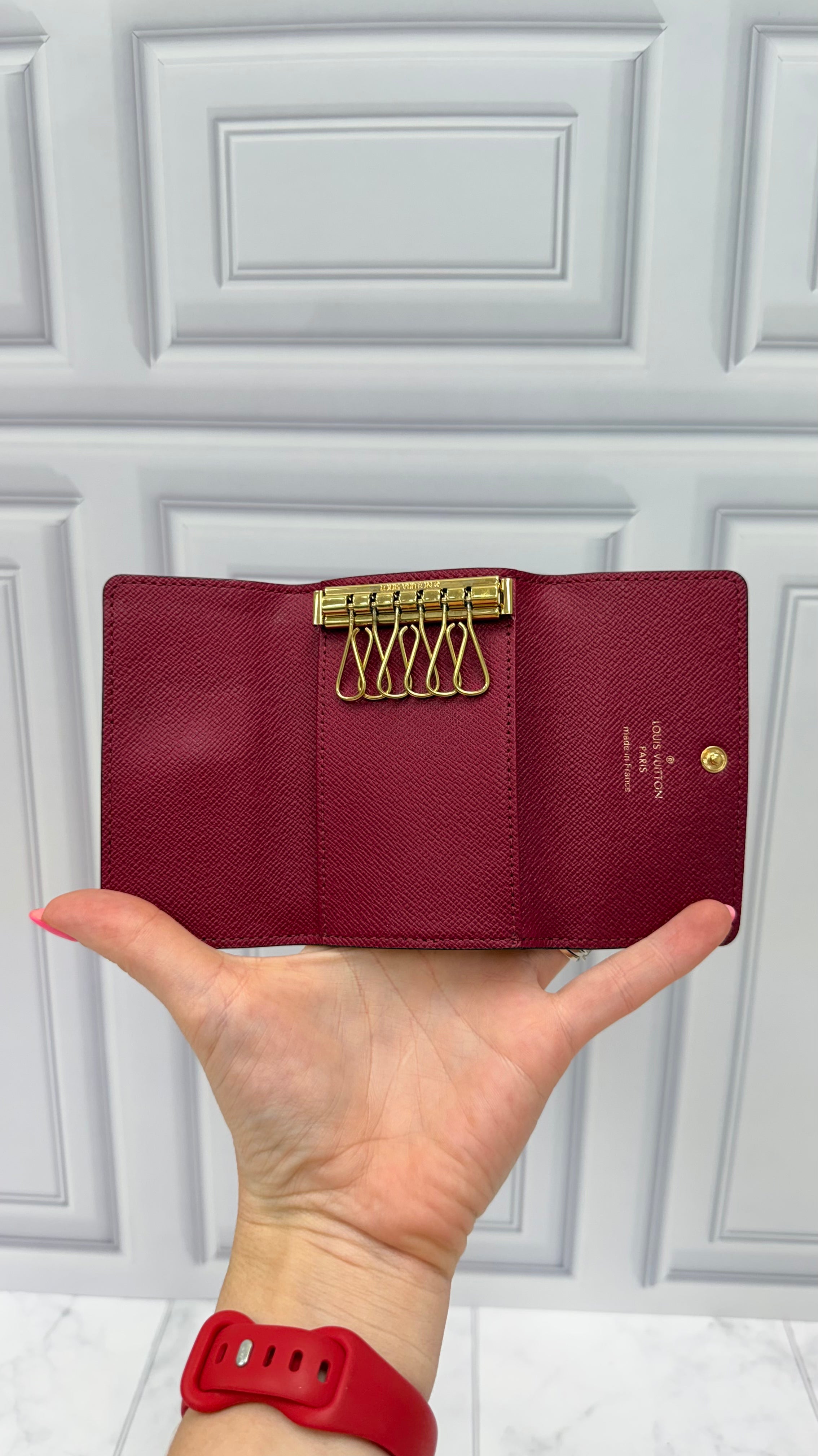 Louis Vuitton Monogram & Fuchsia 6 Key Ring Case