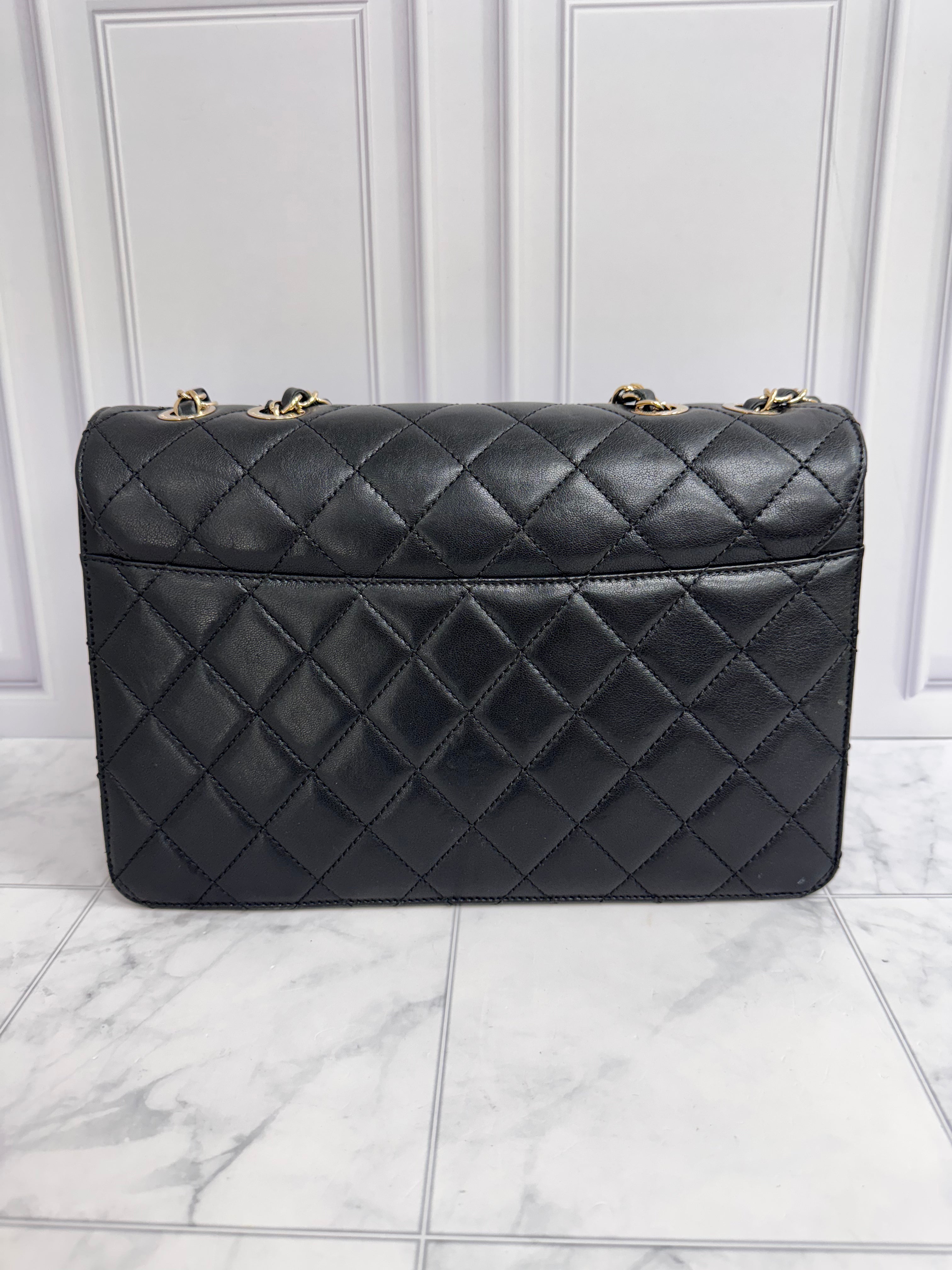 Chanel Black Quilted Leather Medium Beauty Lock Flap Bag