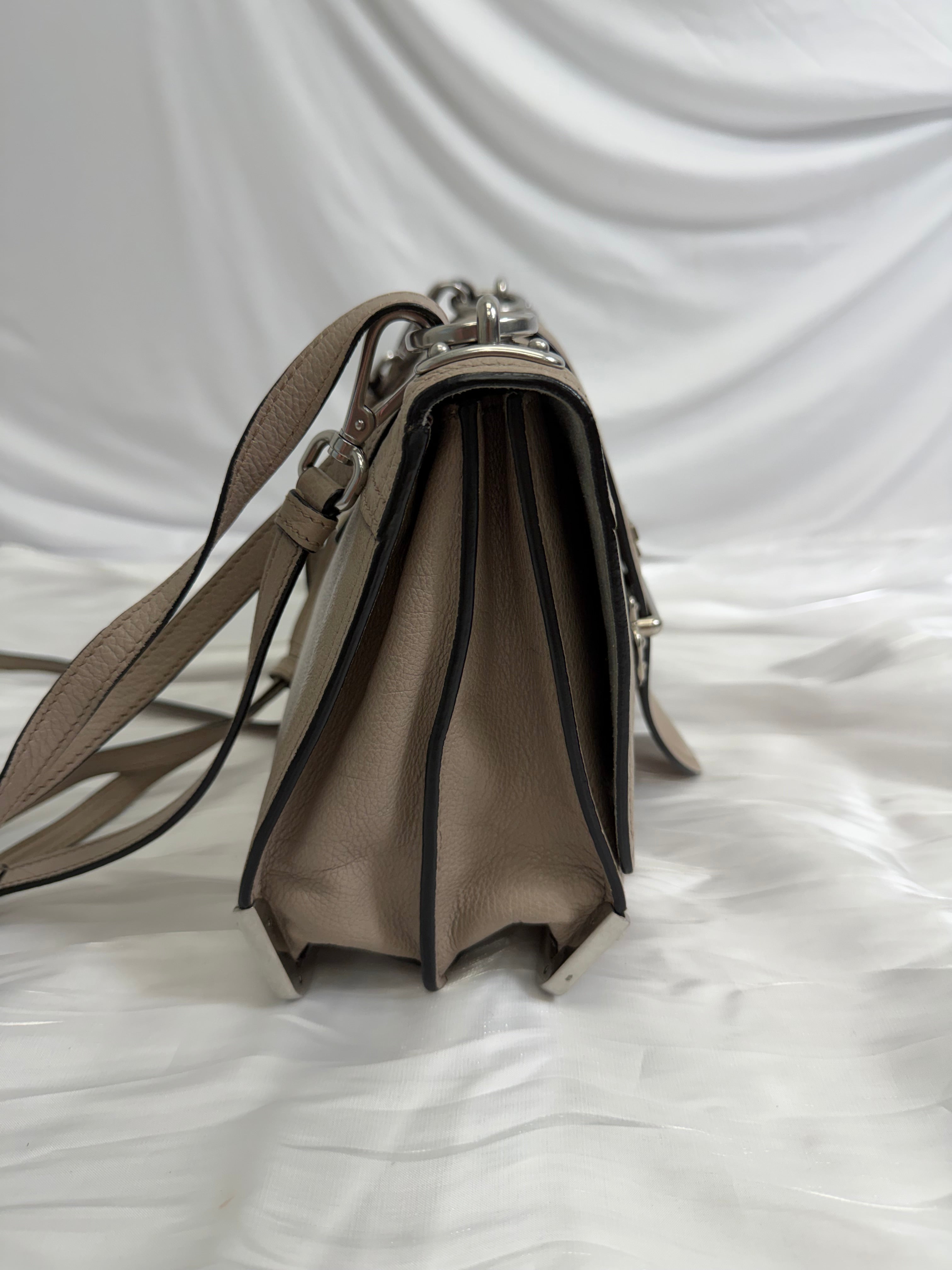 Prada Gray Leather Cahier 2Way Bag