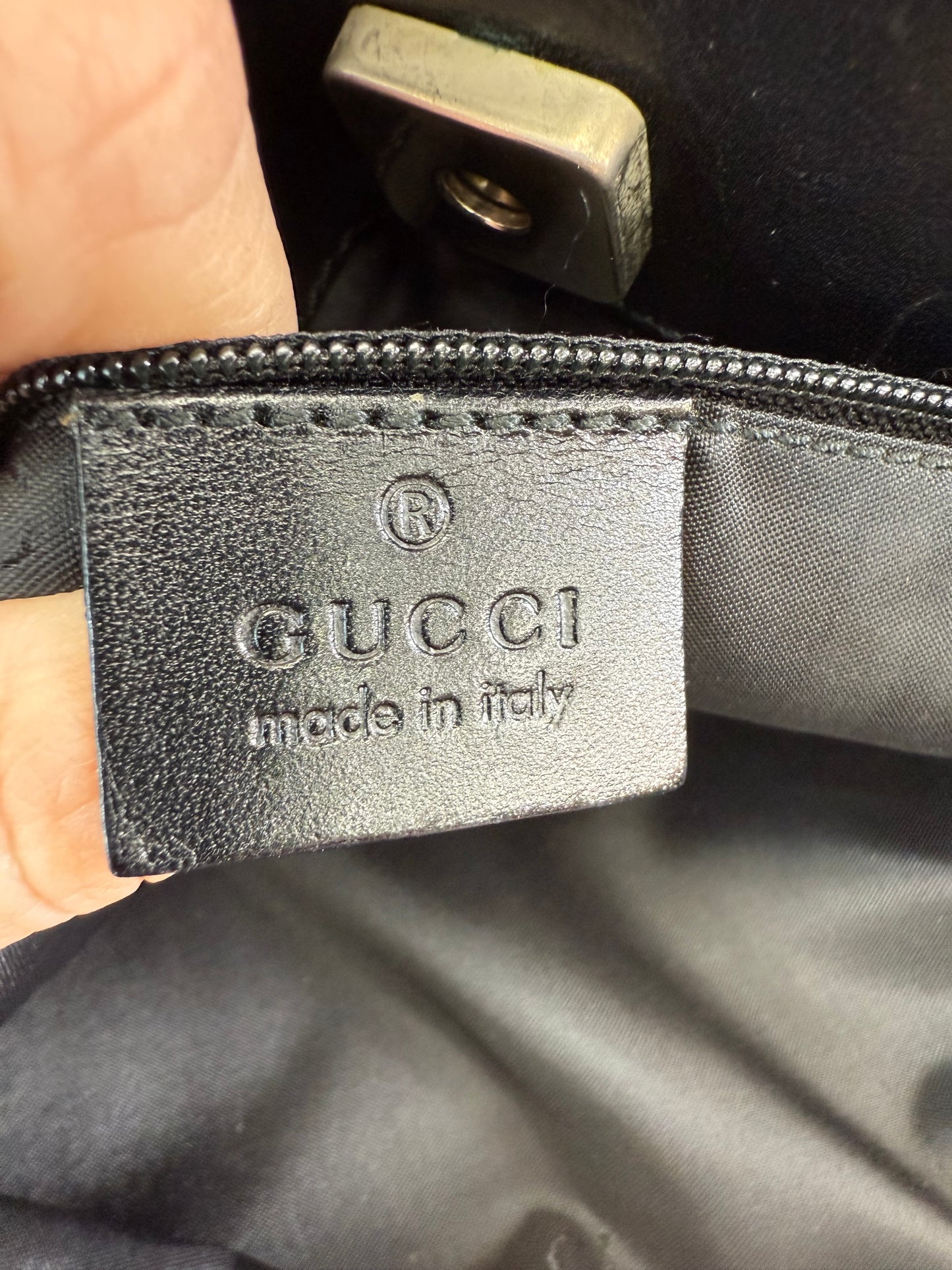 Gucci Black Canvas Tote Bag