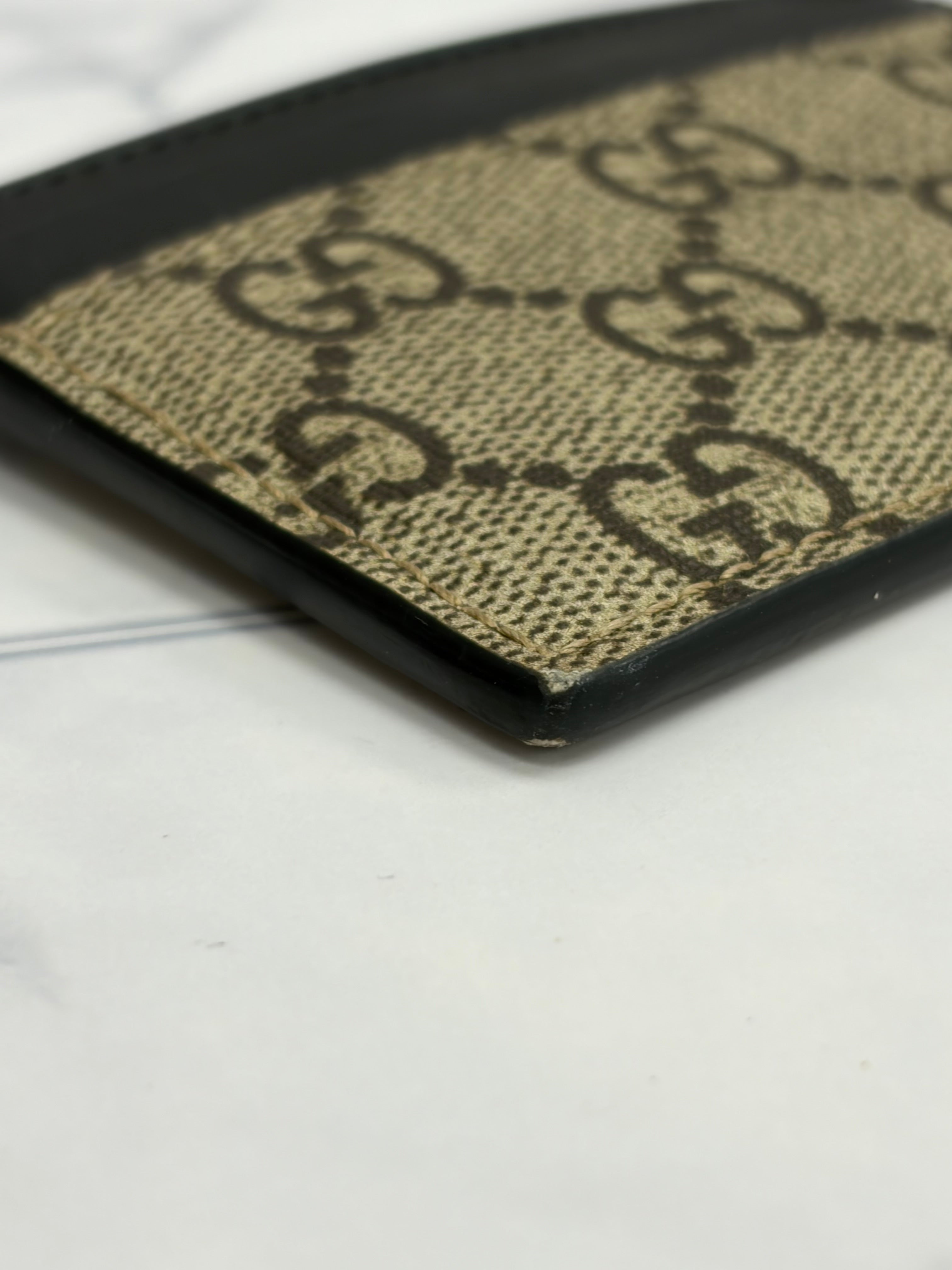 Gucci GG Supreme King Snake Canvas Card Holder