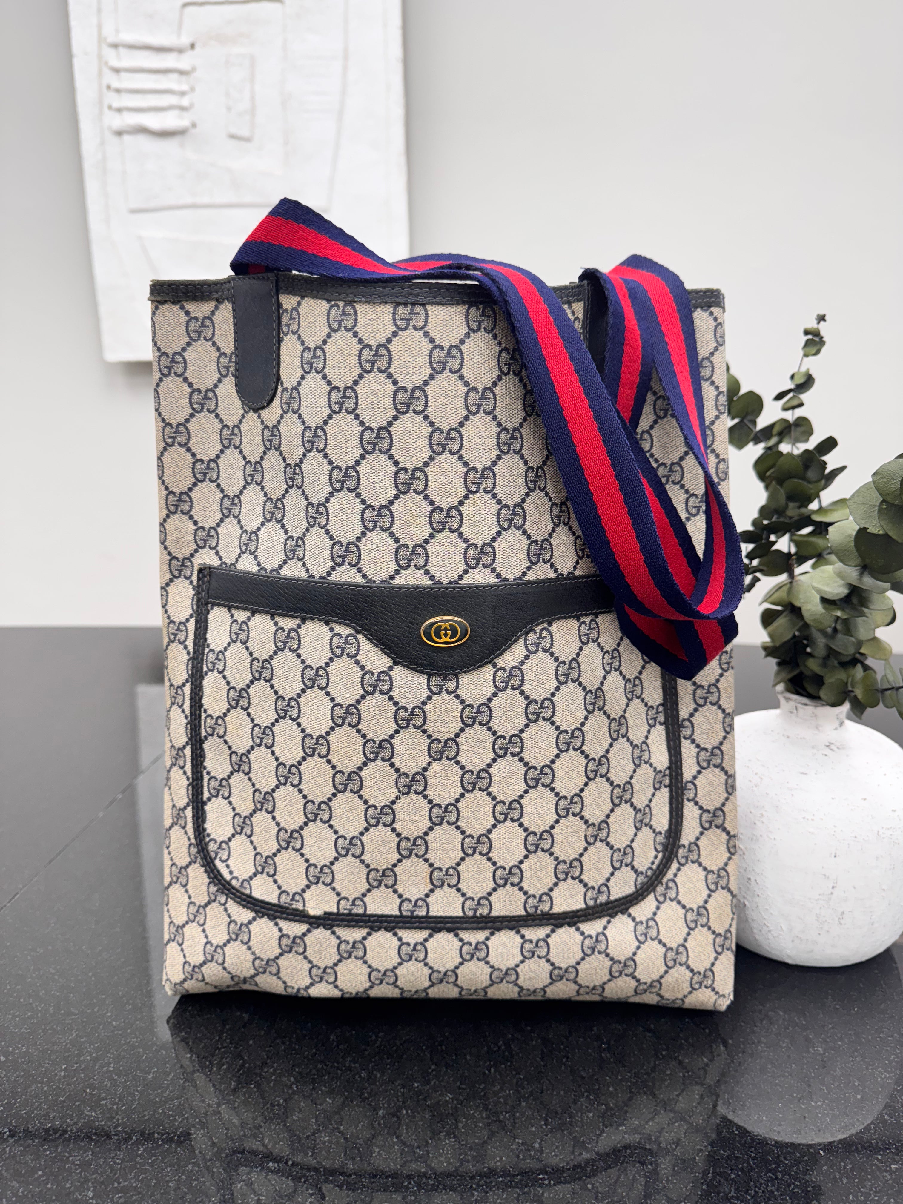 Gucci GG Supreme Sherry Line Tote Bag