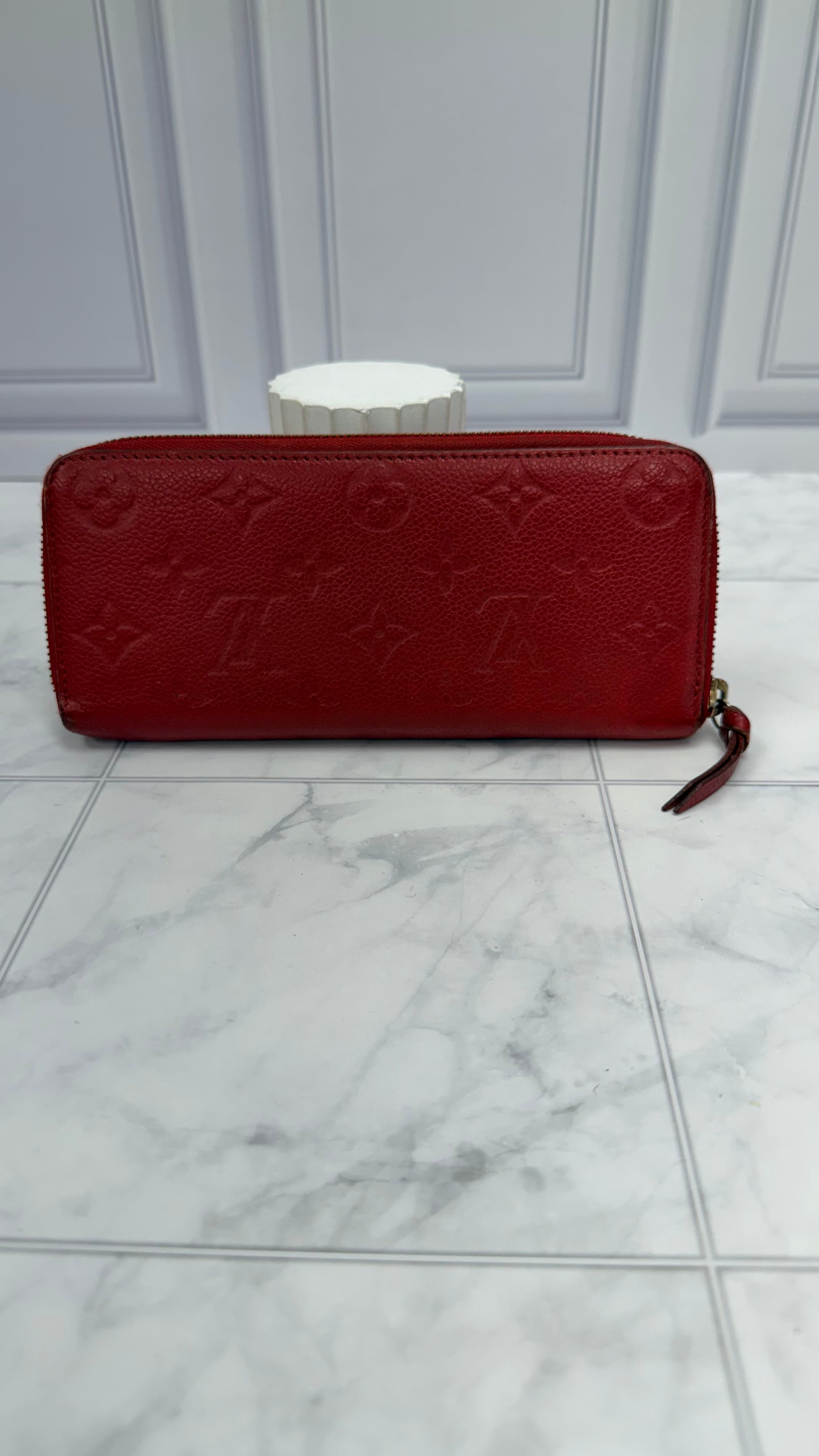 *DONS DROP* Louis Vuitton Red Empreinte Leather Long Zippy Wallet