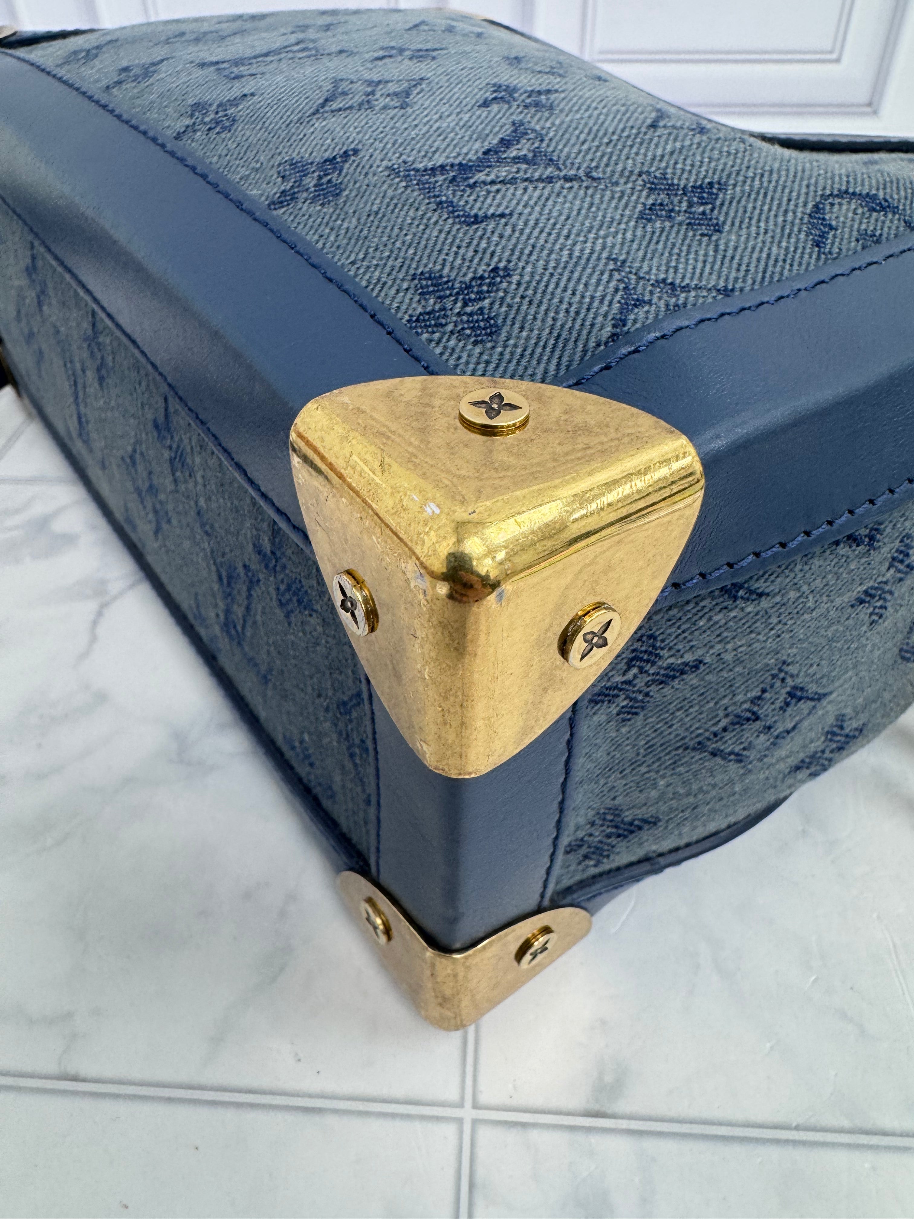 Louis Vuitton Blue Denim Monogram Soft Trunk