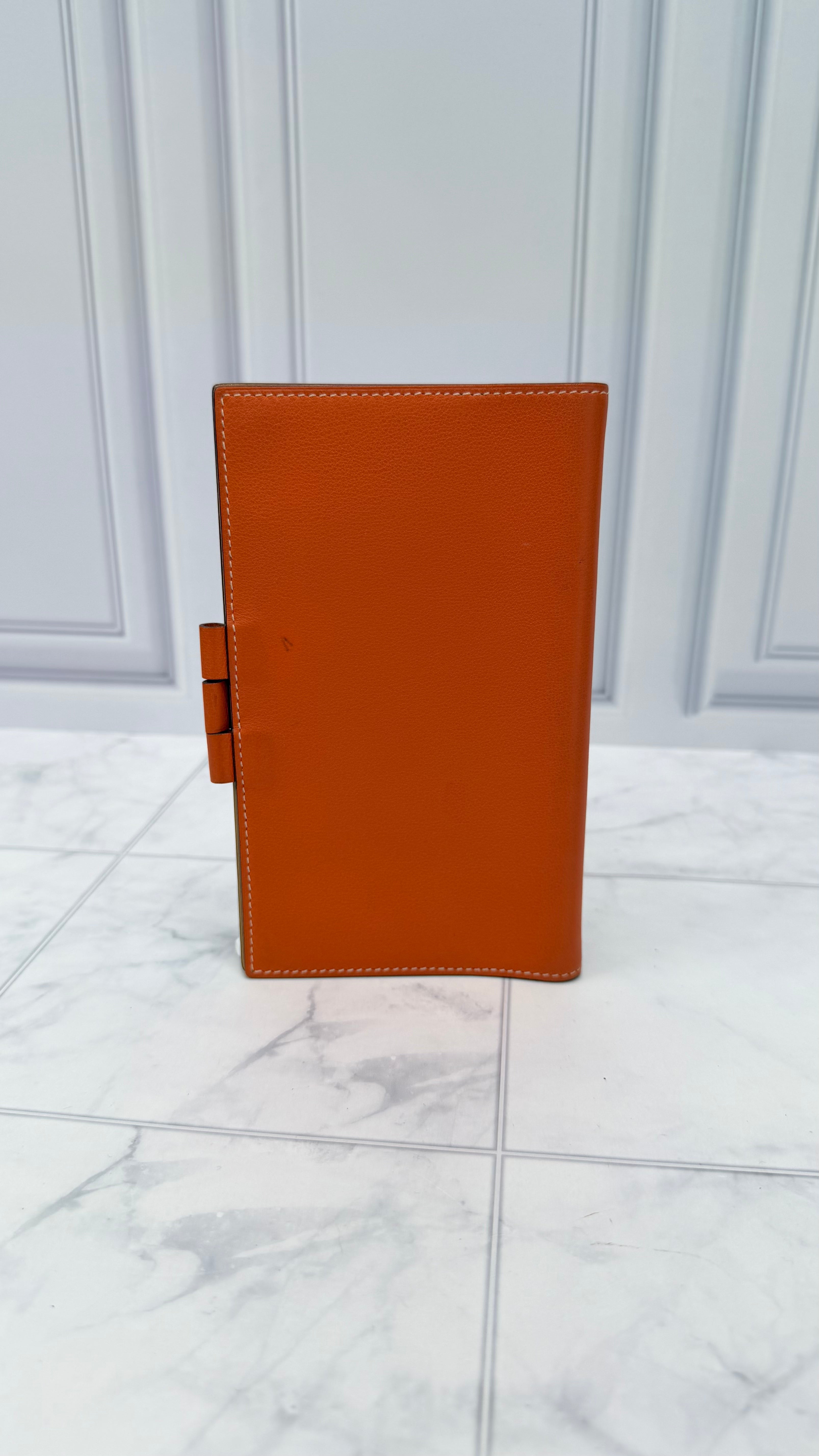 Hermes Orange Swift Leather Agenda Cover