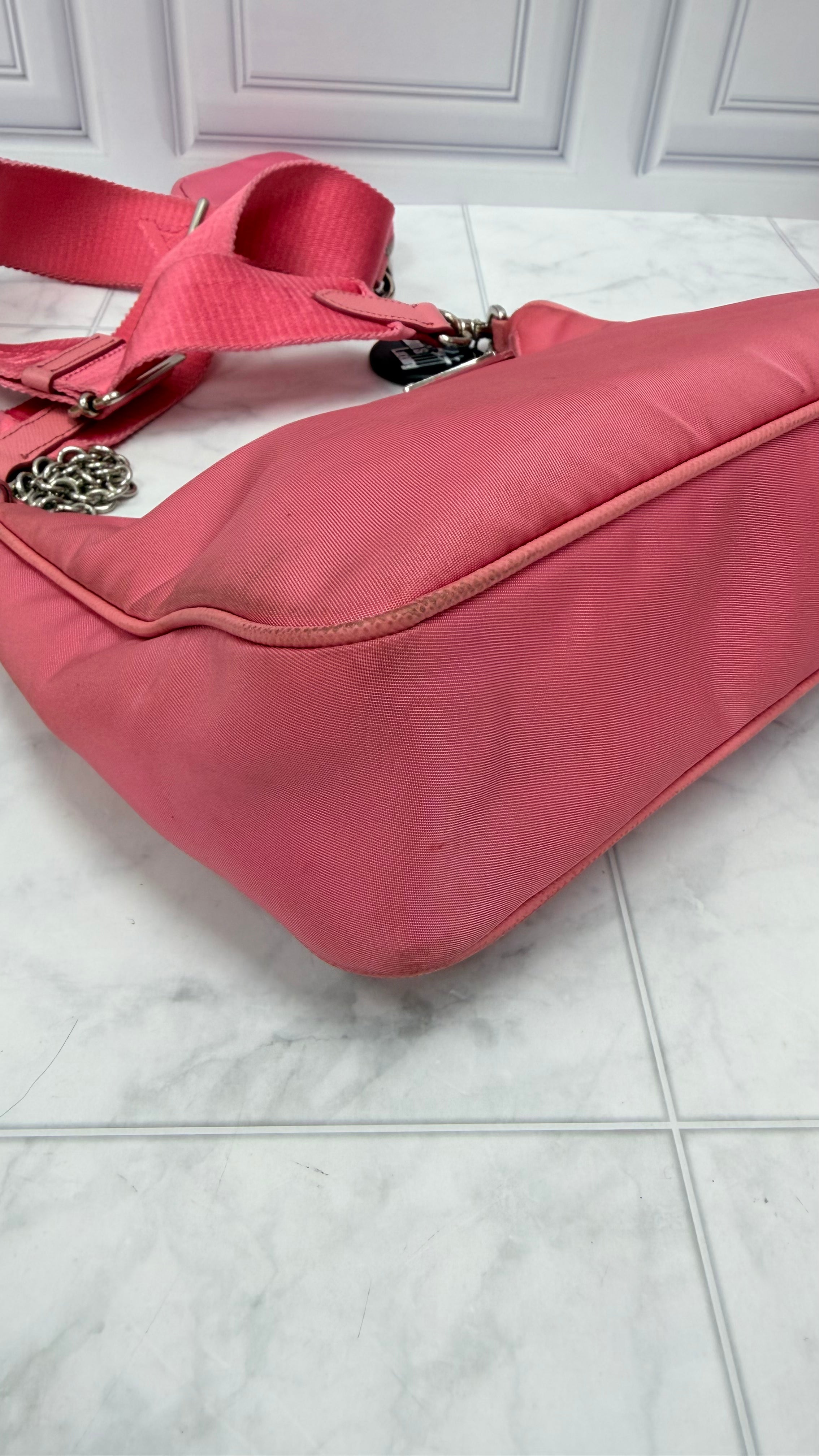 Prada Pink Nylon Re-Edition Crossbody Bag