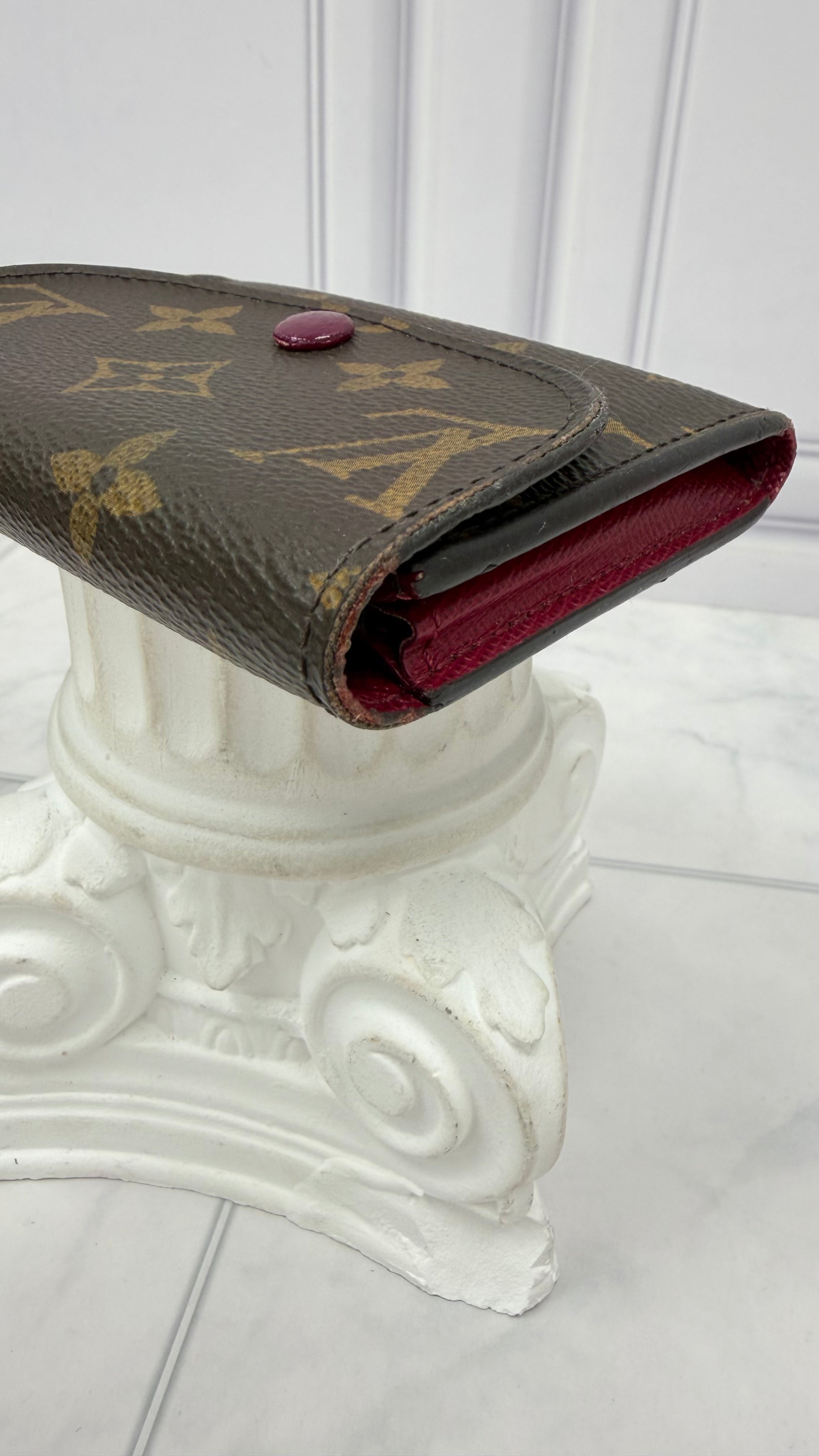 Louis Vuitton Monogram & Fuchsia Rosalie Compact Wallet