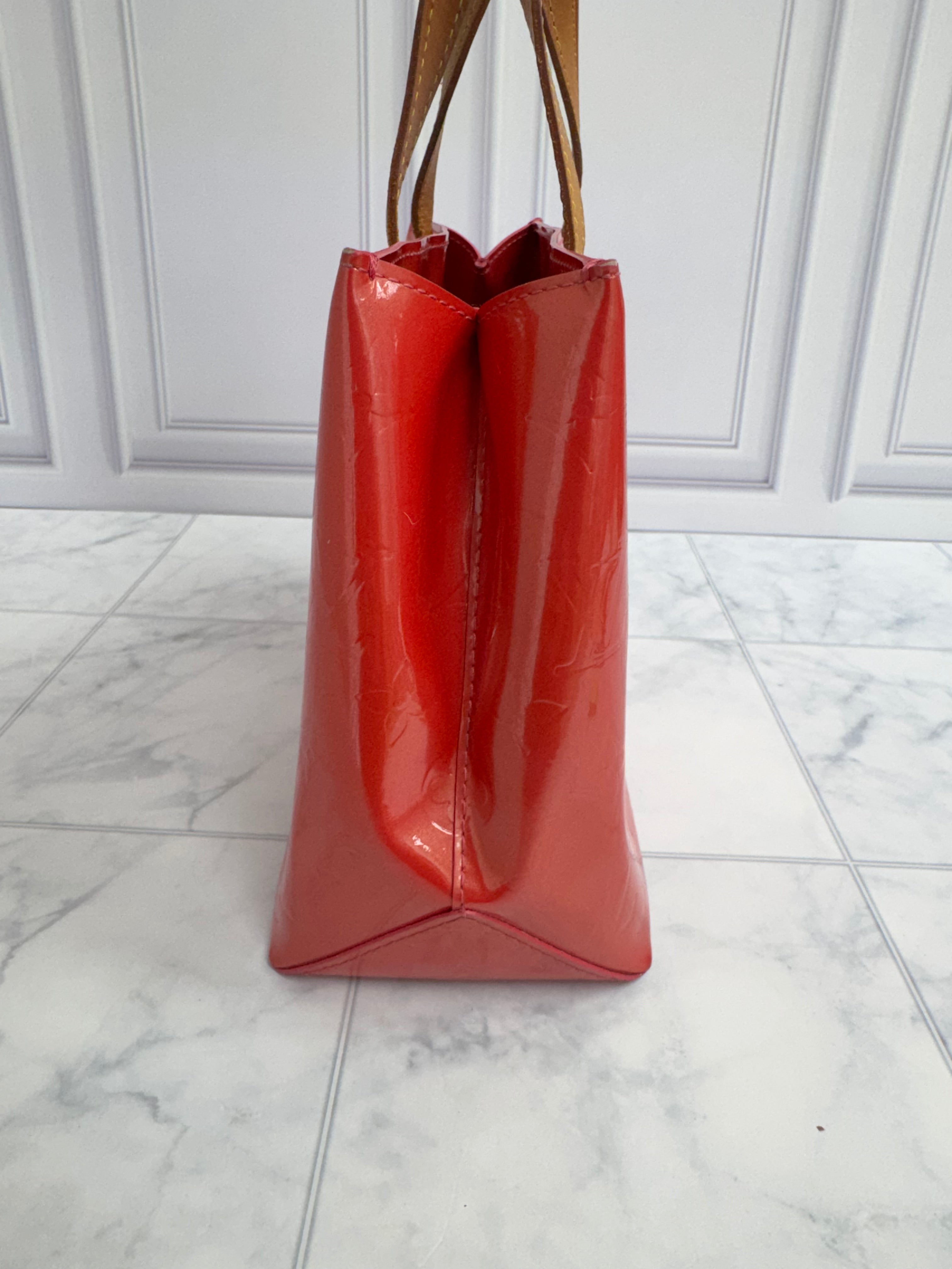 Louis Vuitton Red Vernis Reade Hand Bag PM
