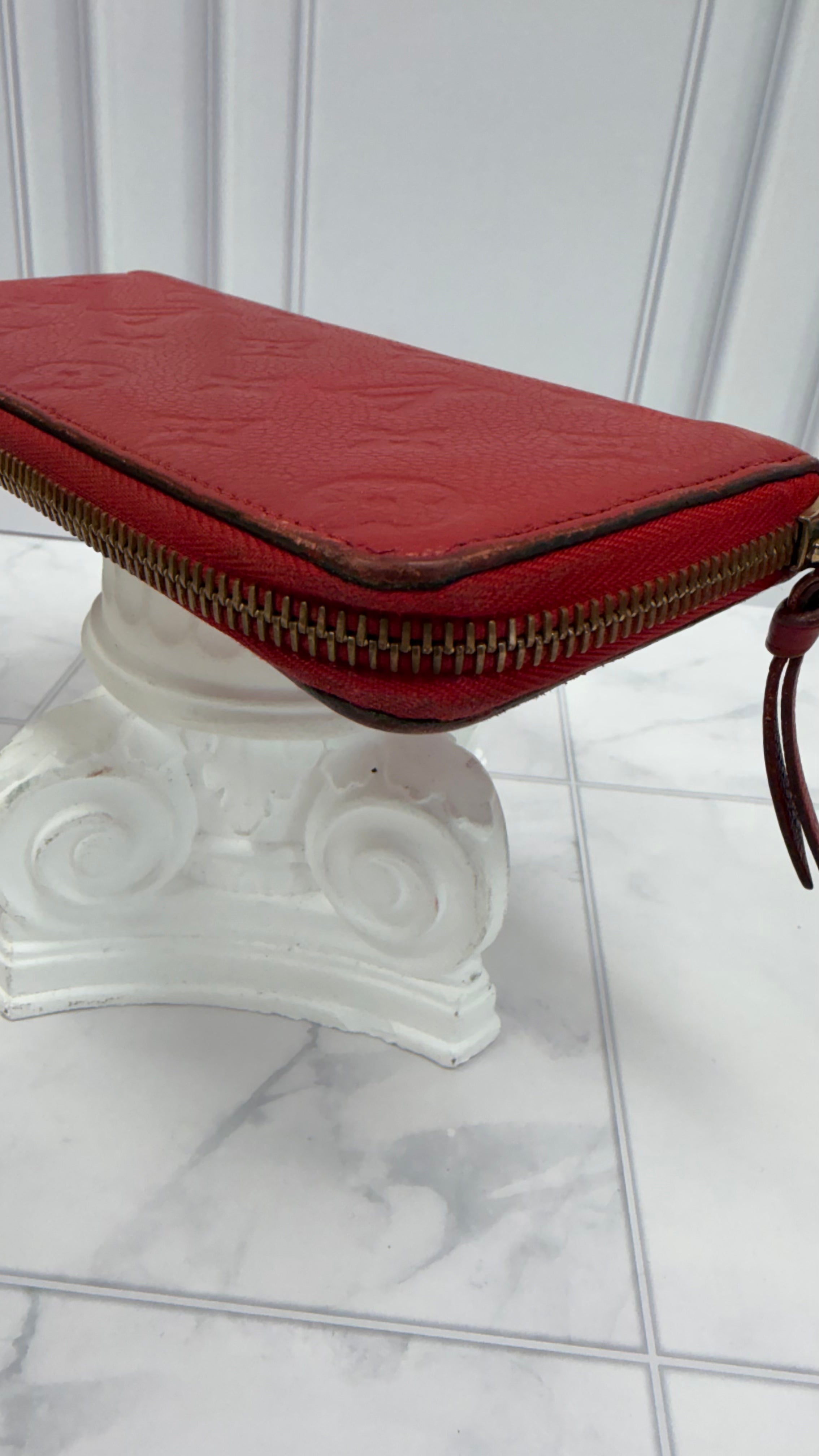 *DONS DROP* Louis Vuitton Red Empreinte Leather Long Zippy Wallet