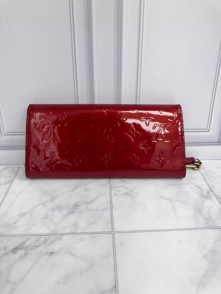 Louis Vuitton Red Monogram Vernis Sunset Boulevard Shoulder Bag