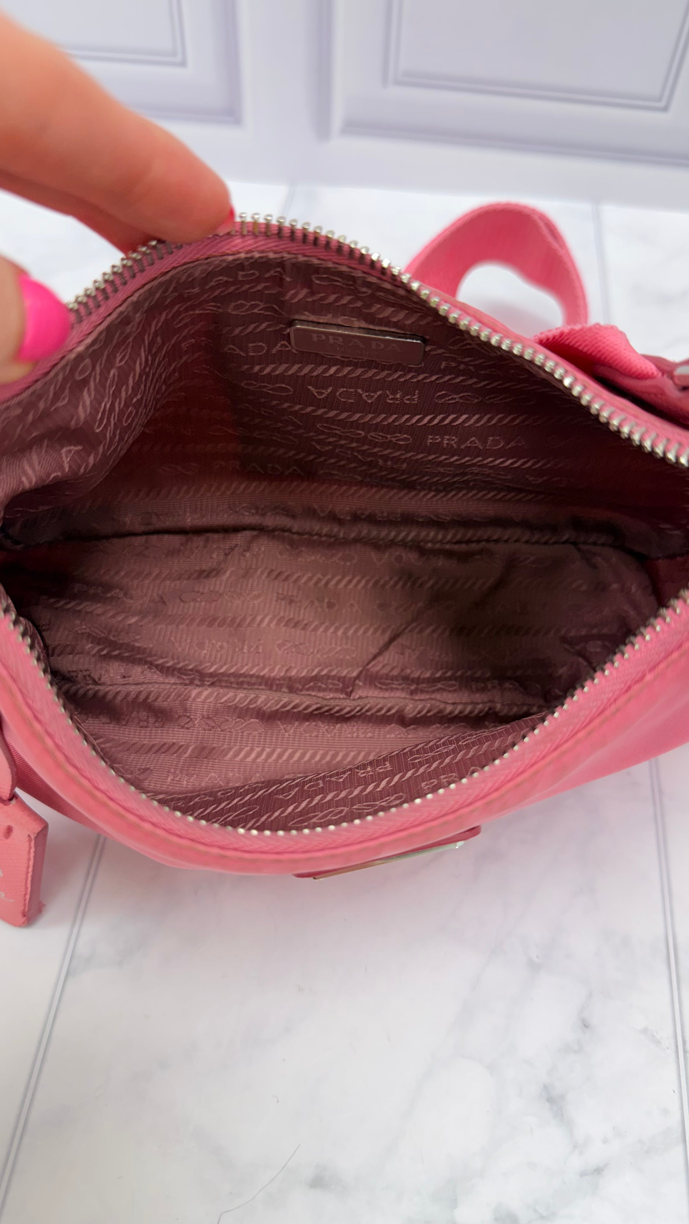 Prada Pink Nylon Re-Edition Crossbody Bag