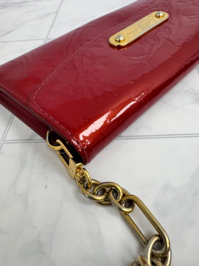 Louis Vuitton Red Monogram Vernis Sunset Boulevard Shoulder Bag
