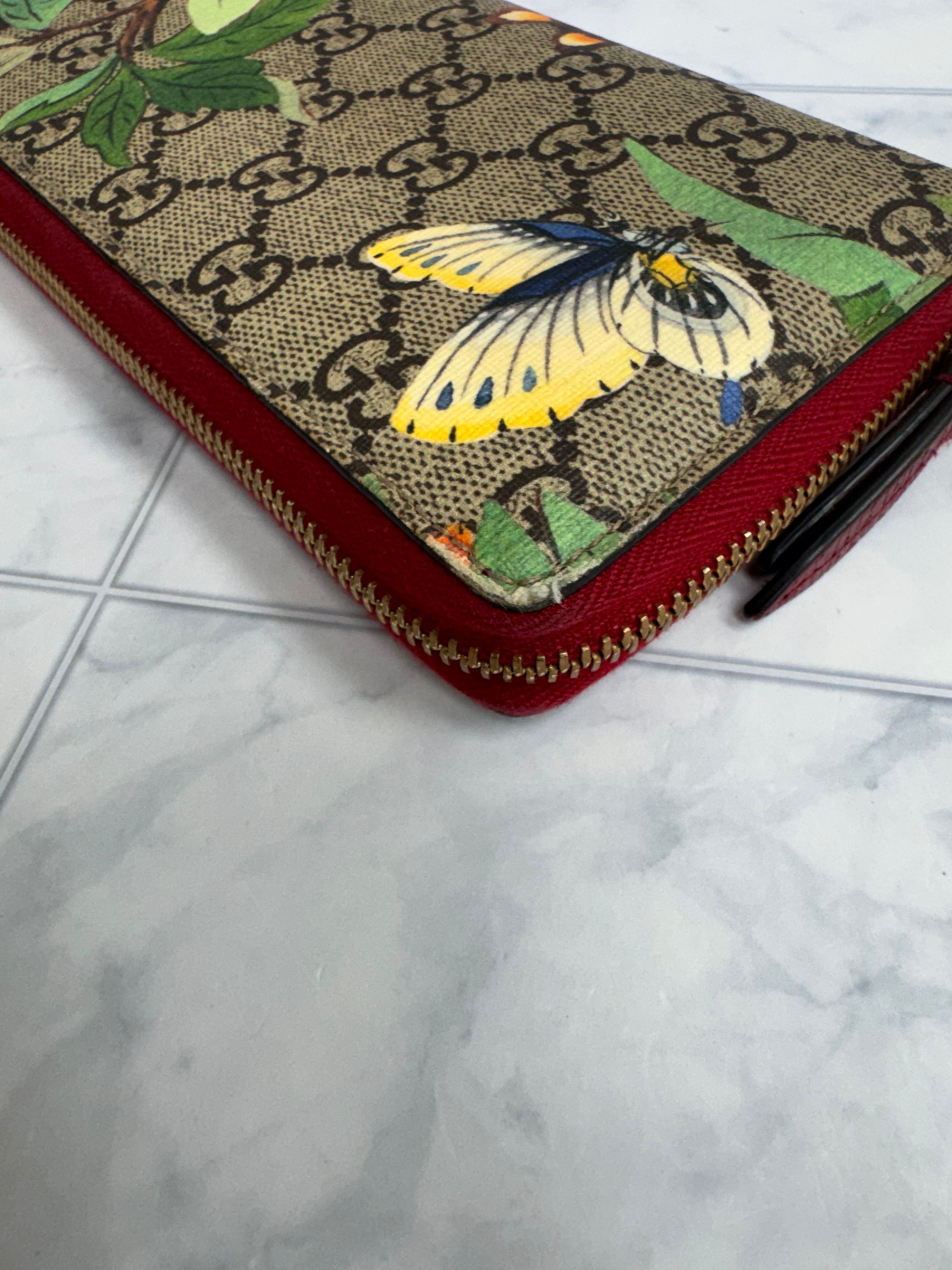 Gucci GG Supreme Coated Canvas Tian Zippy Wallet