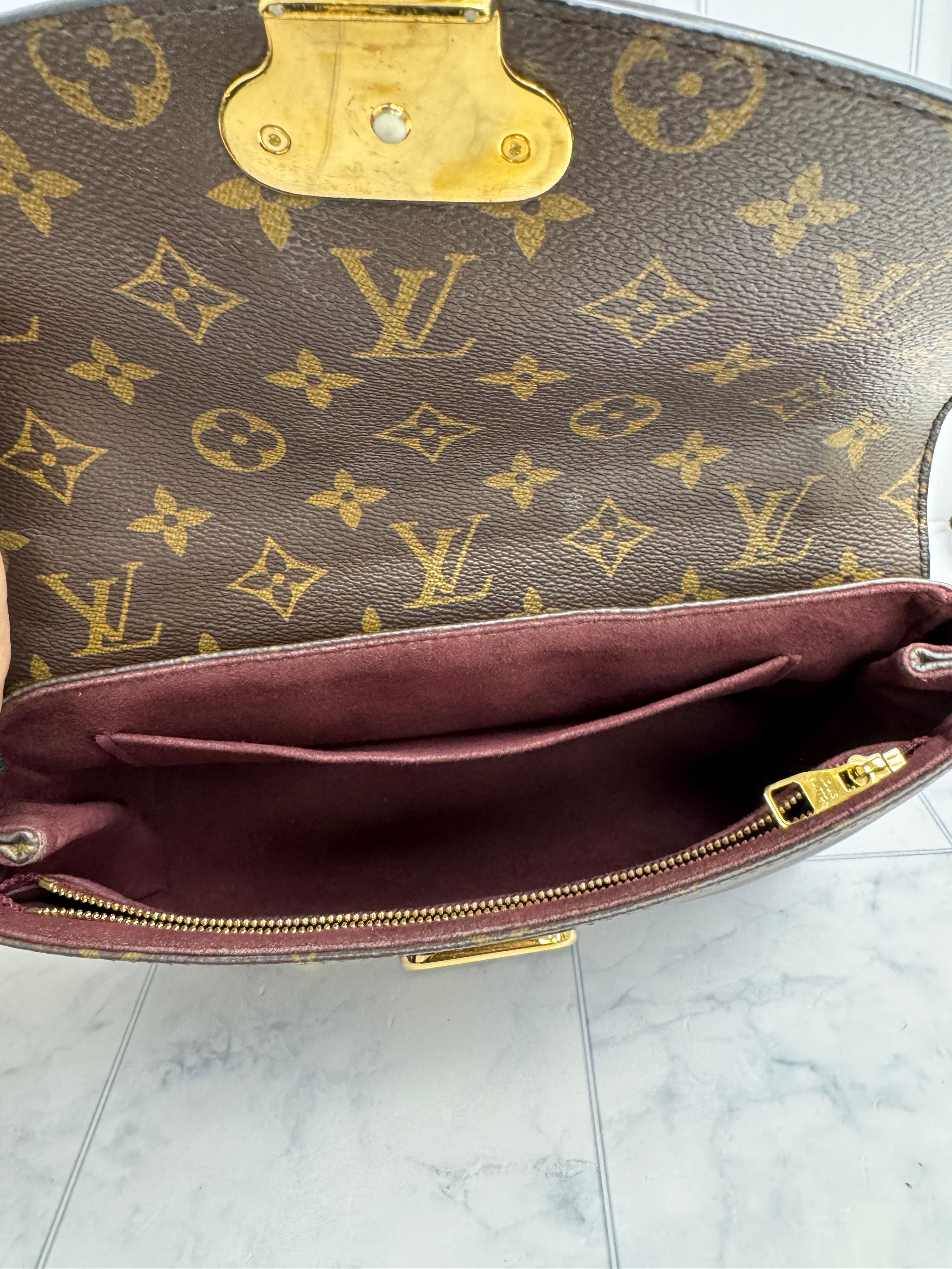 Louis Vuitton Monogram And Burgundy Saint-Placide Shoulder Bag