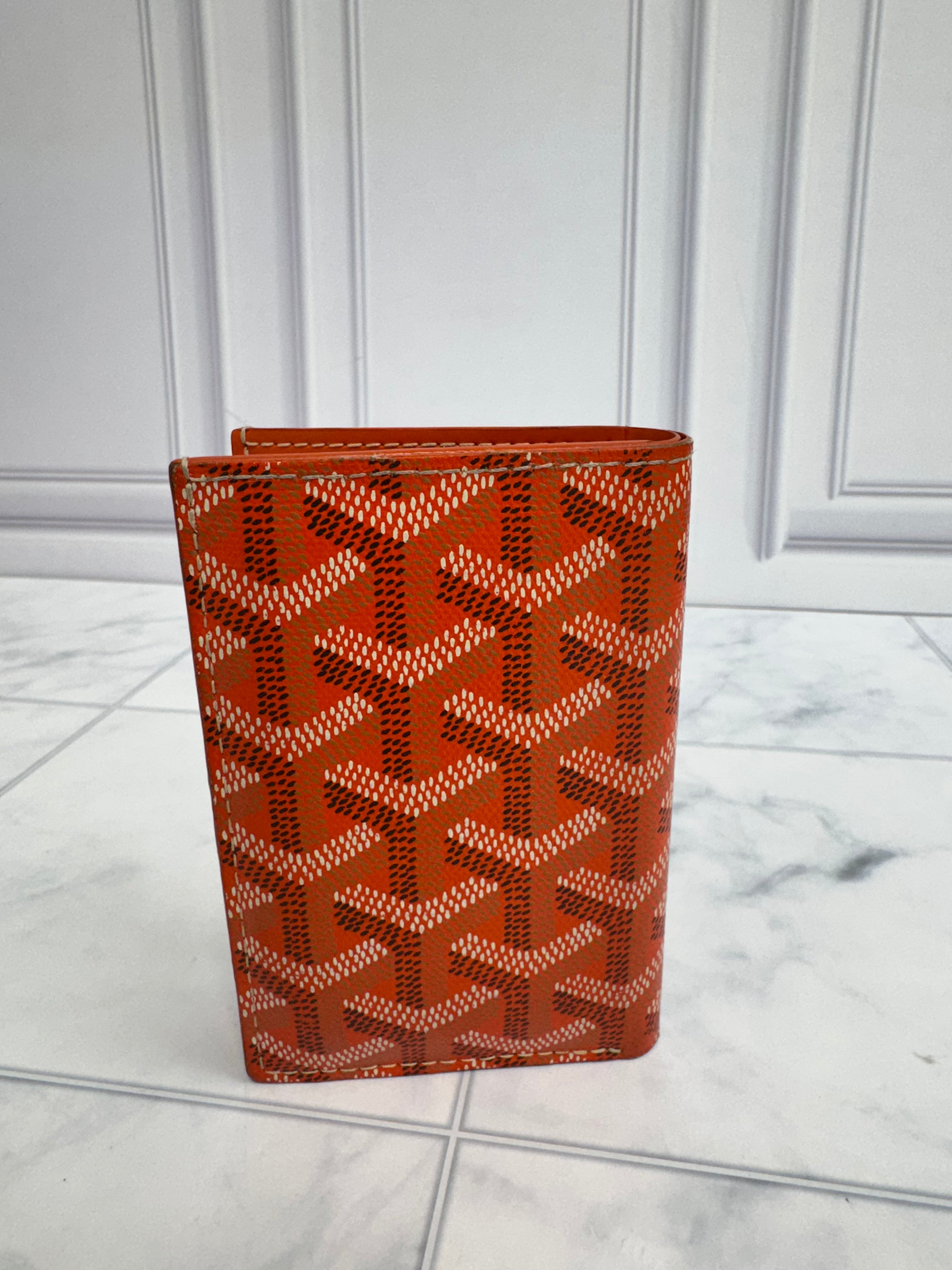 Goyard Orange Goyardine Coated Canvas Saint-Pierre Card Holder