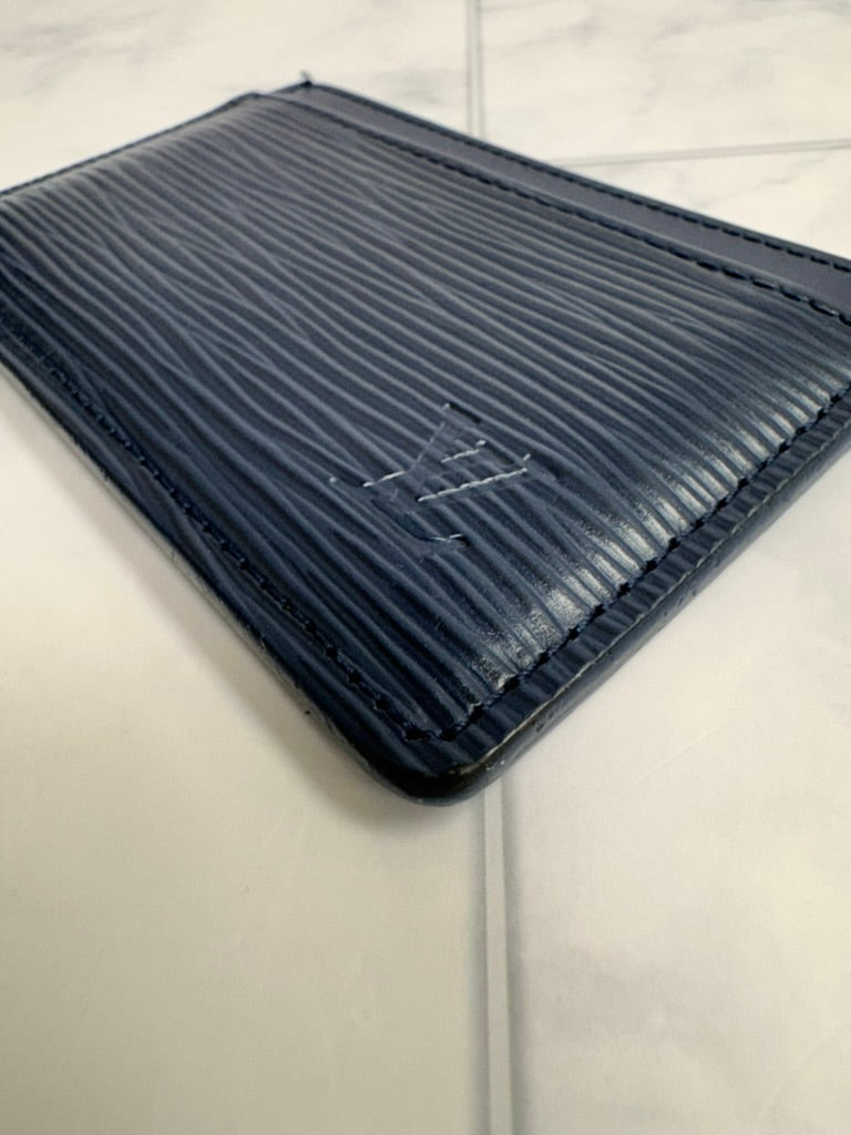 Louis Vuitton Navy Epi Card Case
