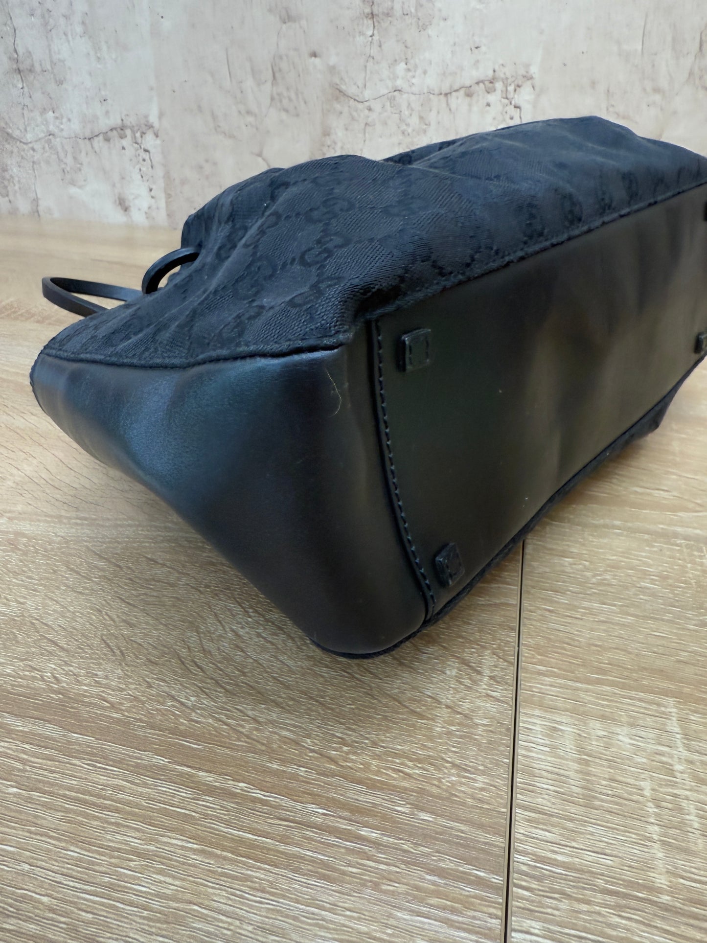 Gucci GG Black Canvas Tote Bag