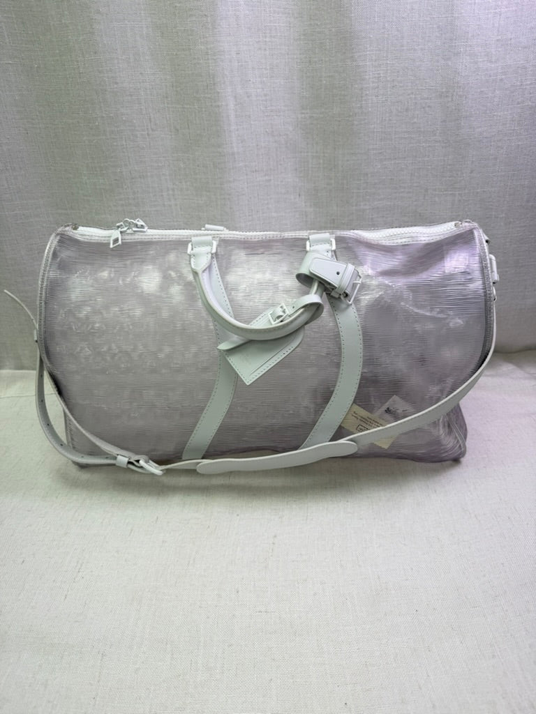 Louis Vuitton White PVC Epi & Leather Keepall 50 Bandouliere