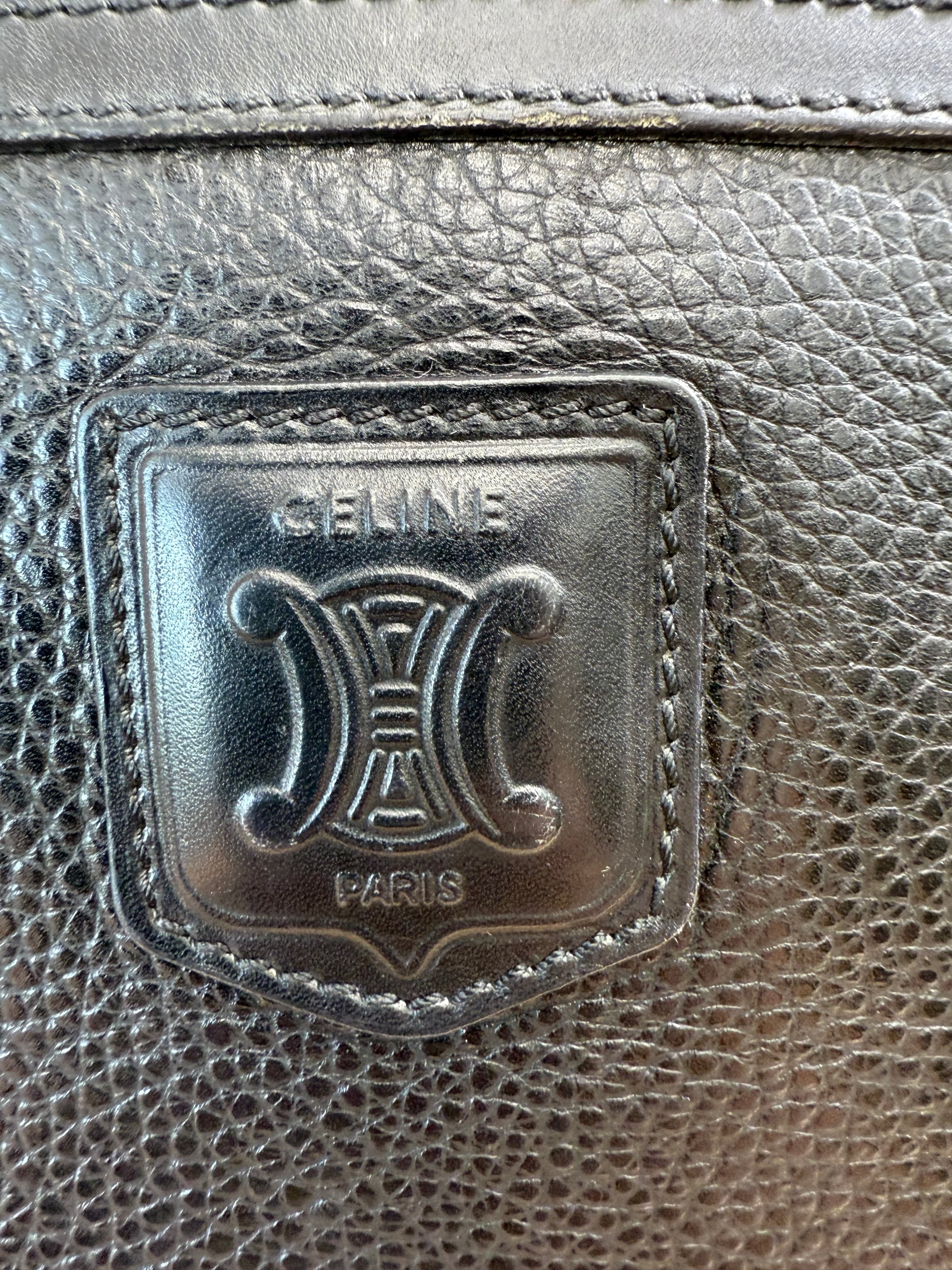 Celine Black Leather Clutch Bag