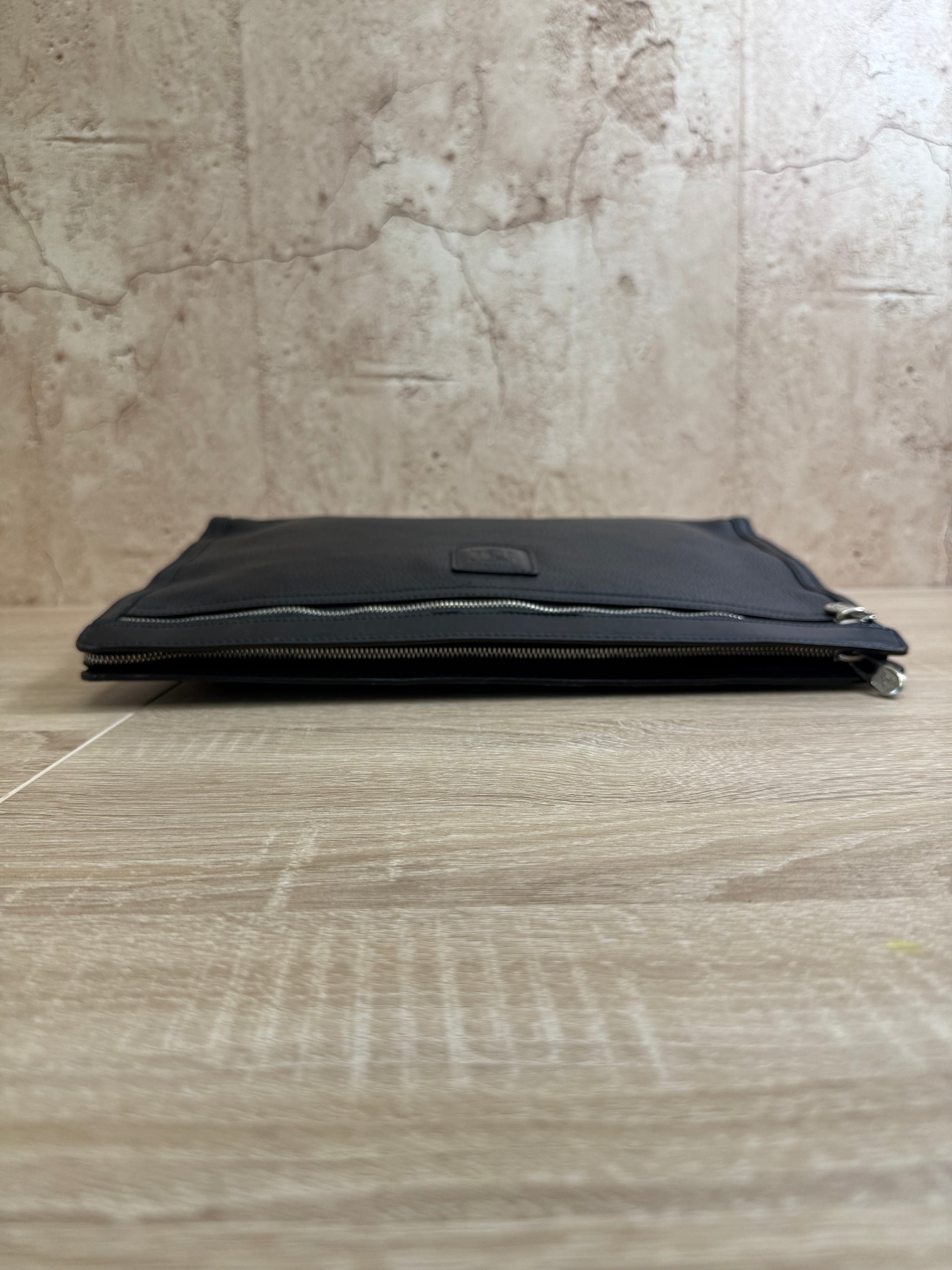 Celine Black Leather Clutch Bag