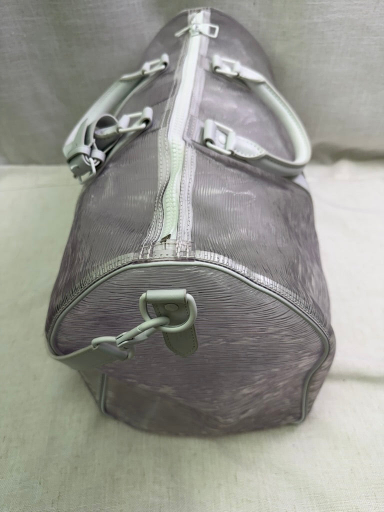 Louis Vuitton White PVC Epi & Leather Keepall 50 Bandouliere