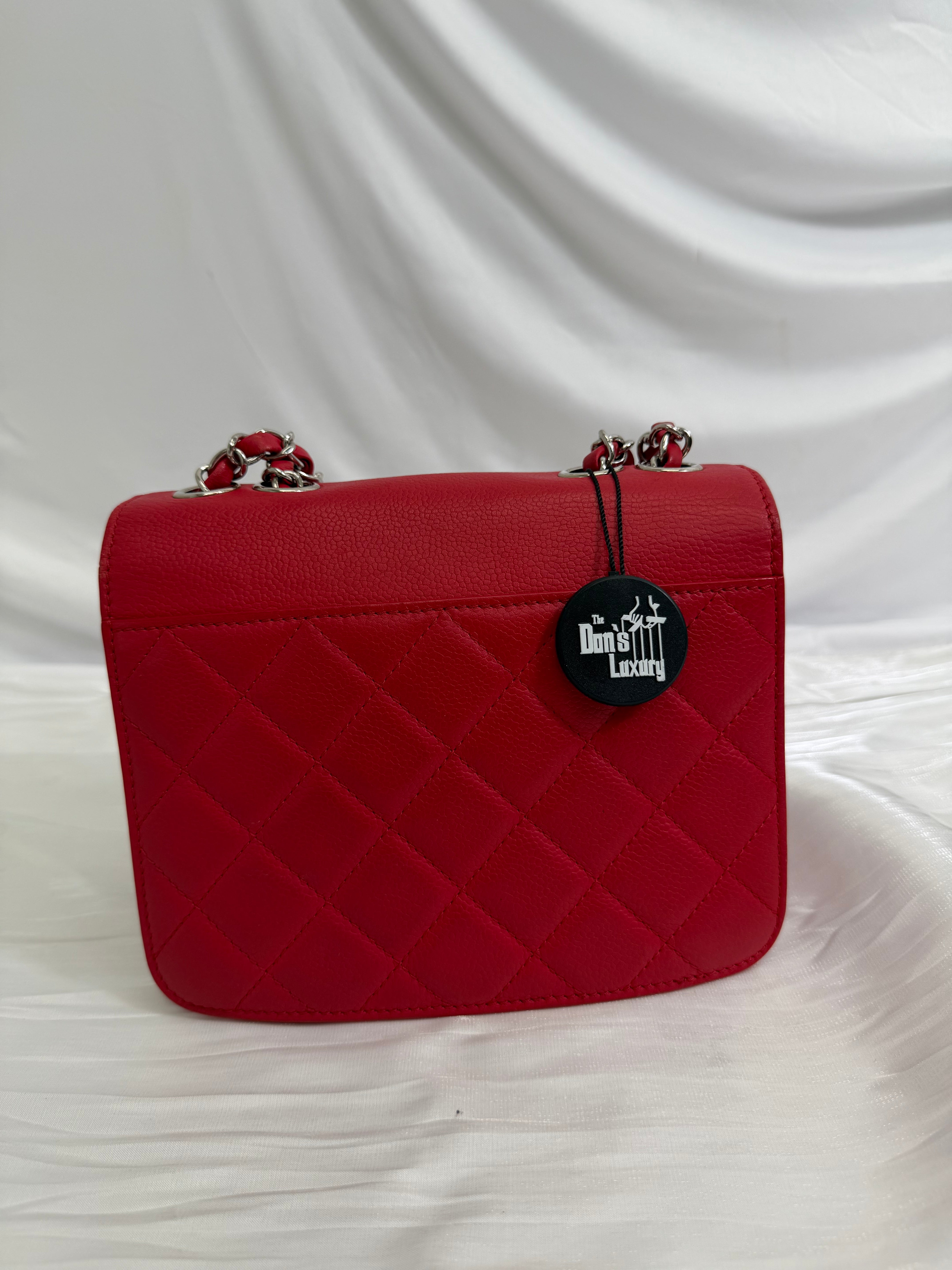 Chanel Red Caviar CC Box Flap Bag